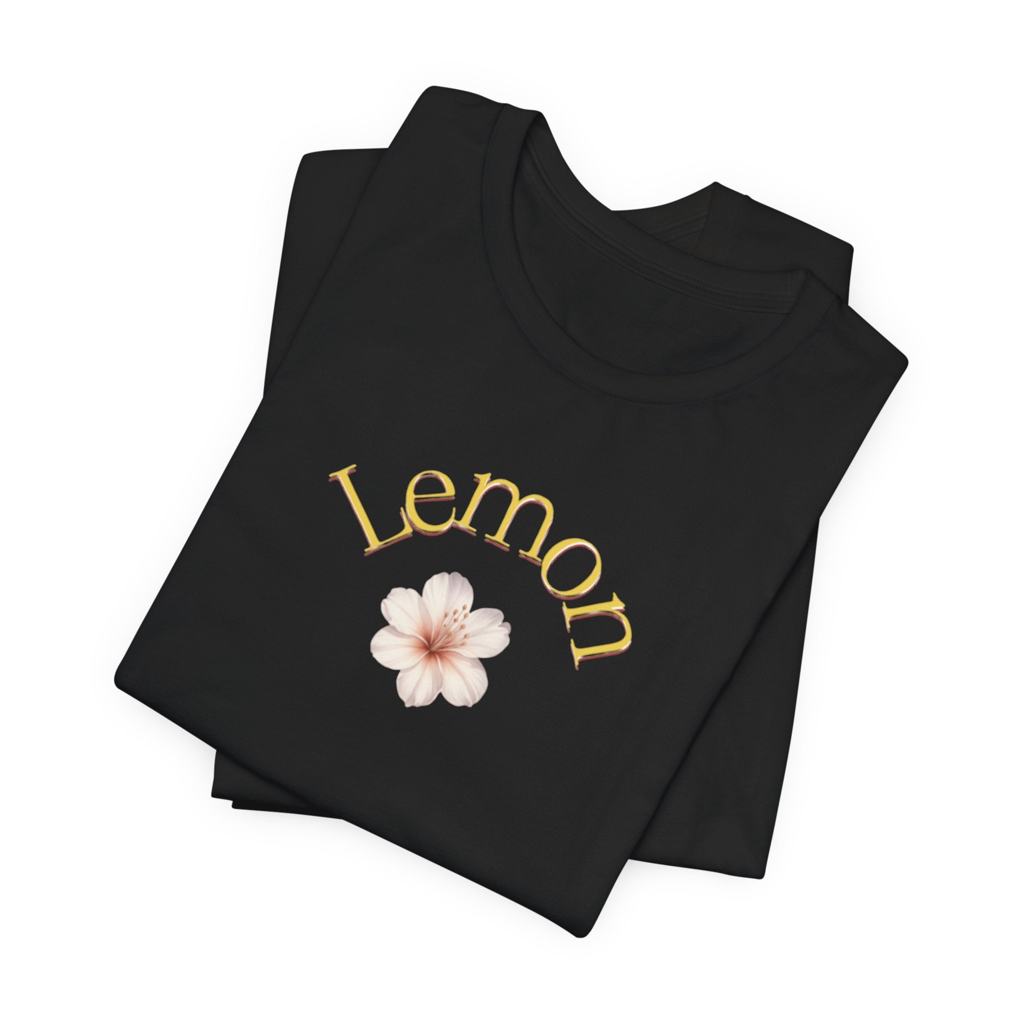 Lemon Floral Tee — Vintage Citrus Graphic Short Sleeve Shirt