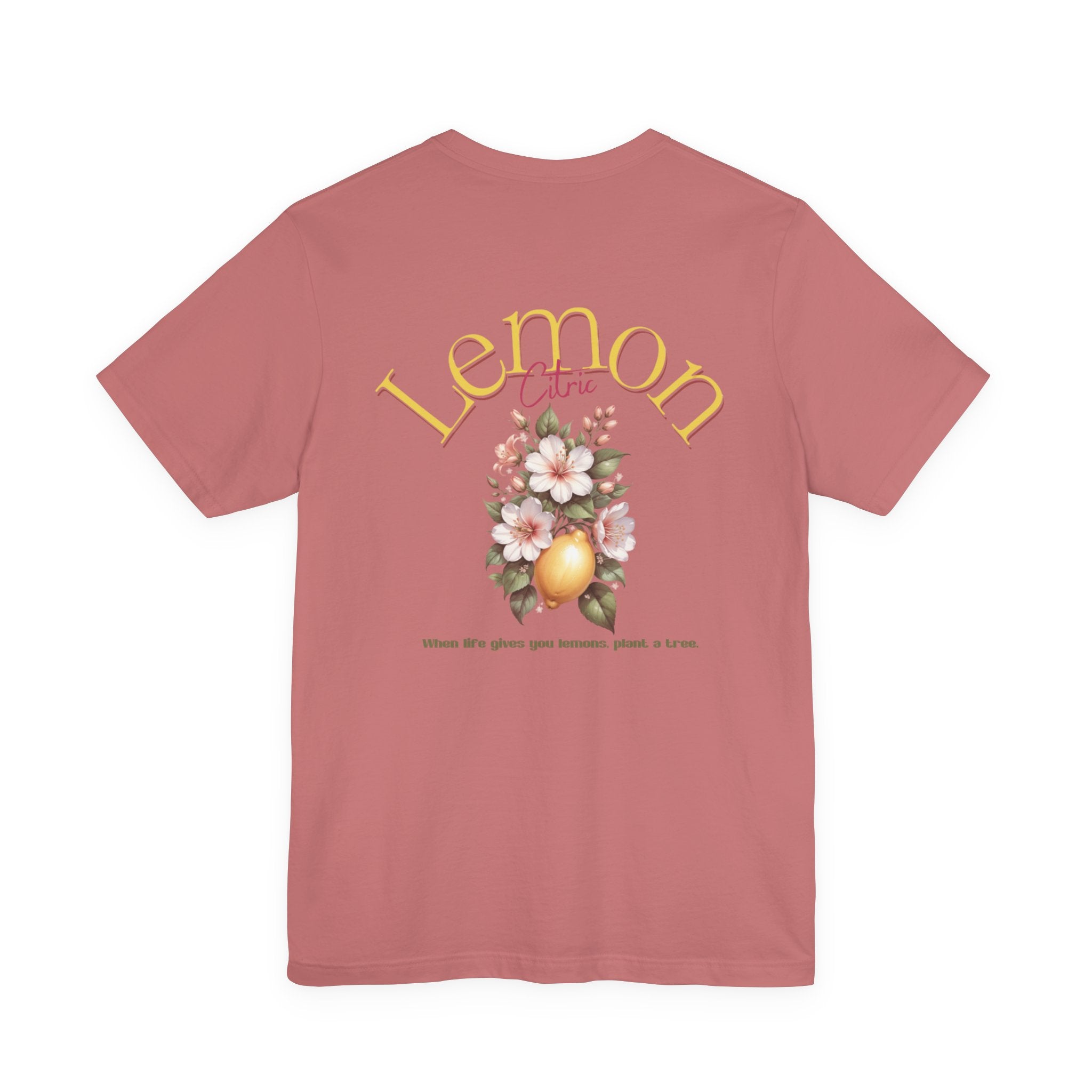 Lemon Floral Tee — Vintage Citrus Graphic Short Sleeve Shirt