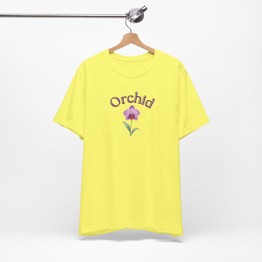 Orchid Floral Tee – Botanical Purple Orchid Illustration Shirt
