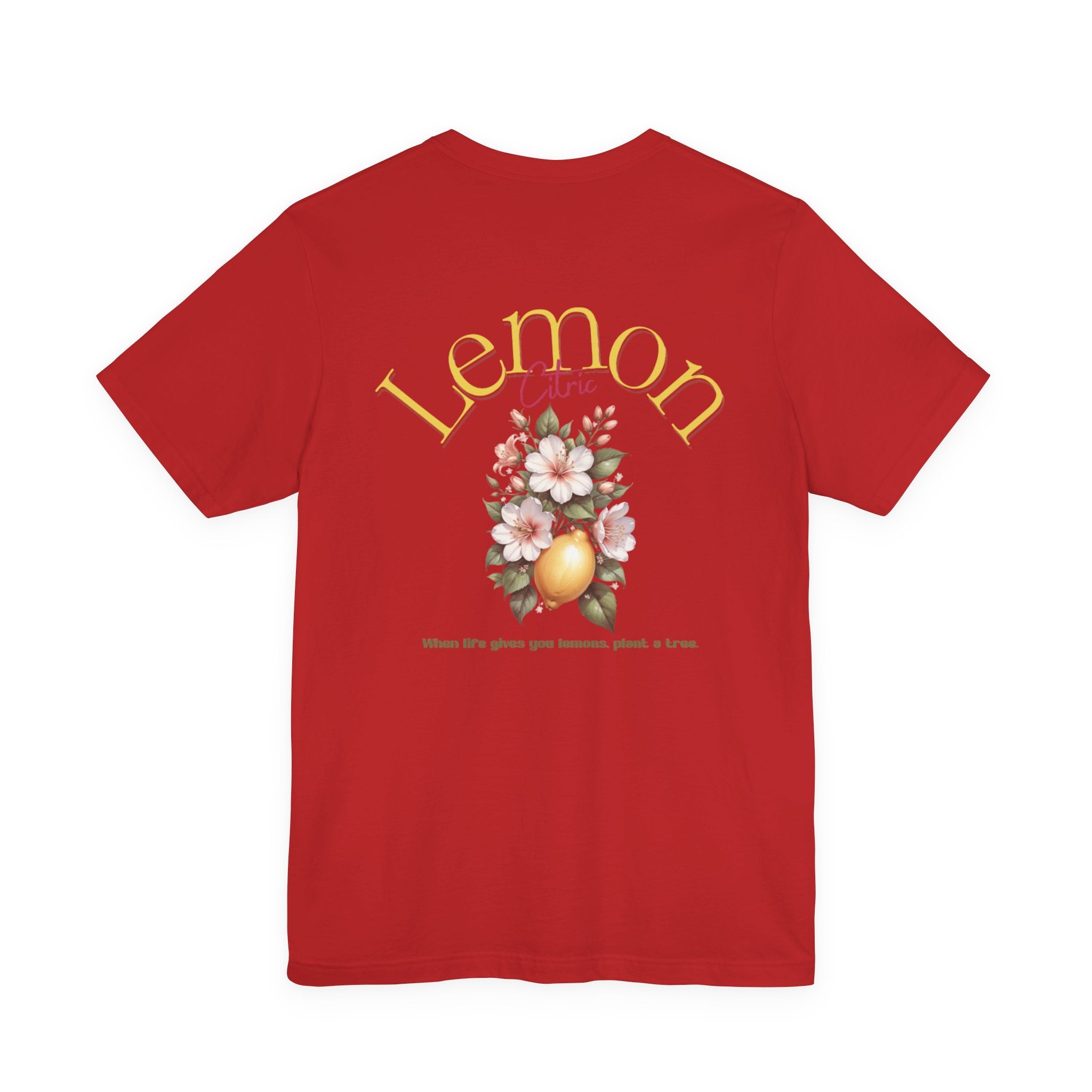 Lemon Floral Tee — Vintage Citrus Graphic Short Sleeve Shirt