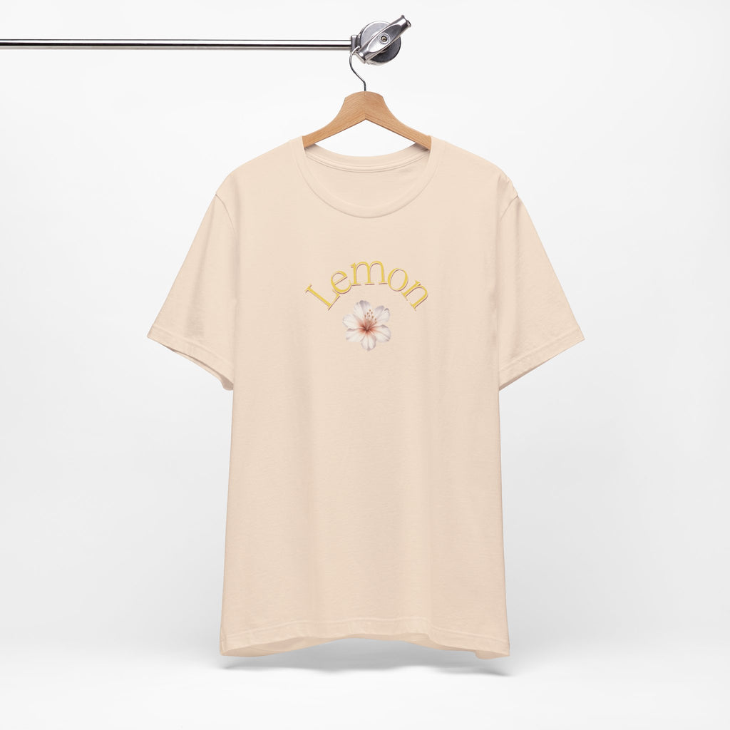 Lemon Floral Tee — Vintage Citrus Graphic Short Sleeve Shirt