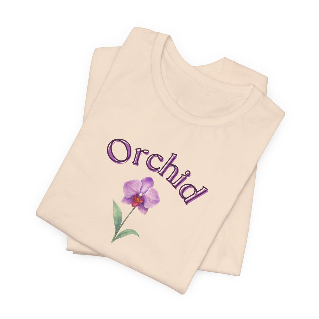 Orchid Floral Tee – Botanical Purple Orchid Illustration Shirt