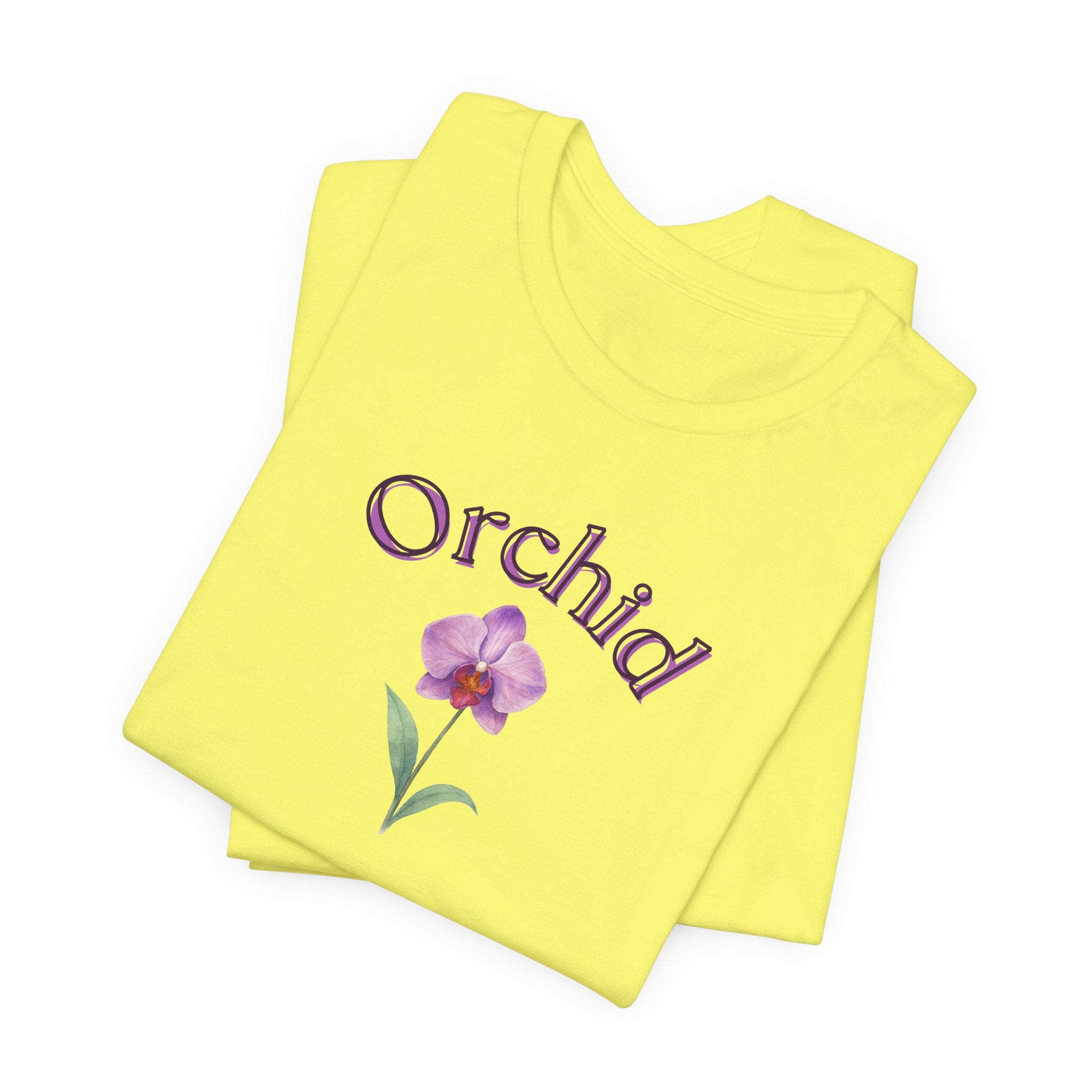 Orchid Floral Tee – Botanical Purple Orchid Illustration Shirt