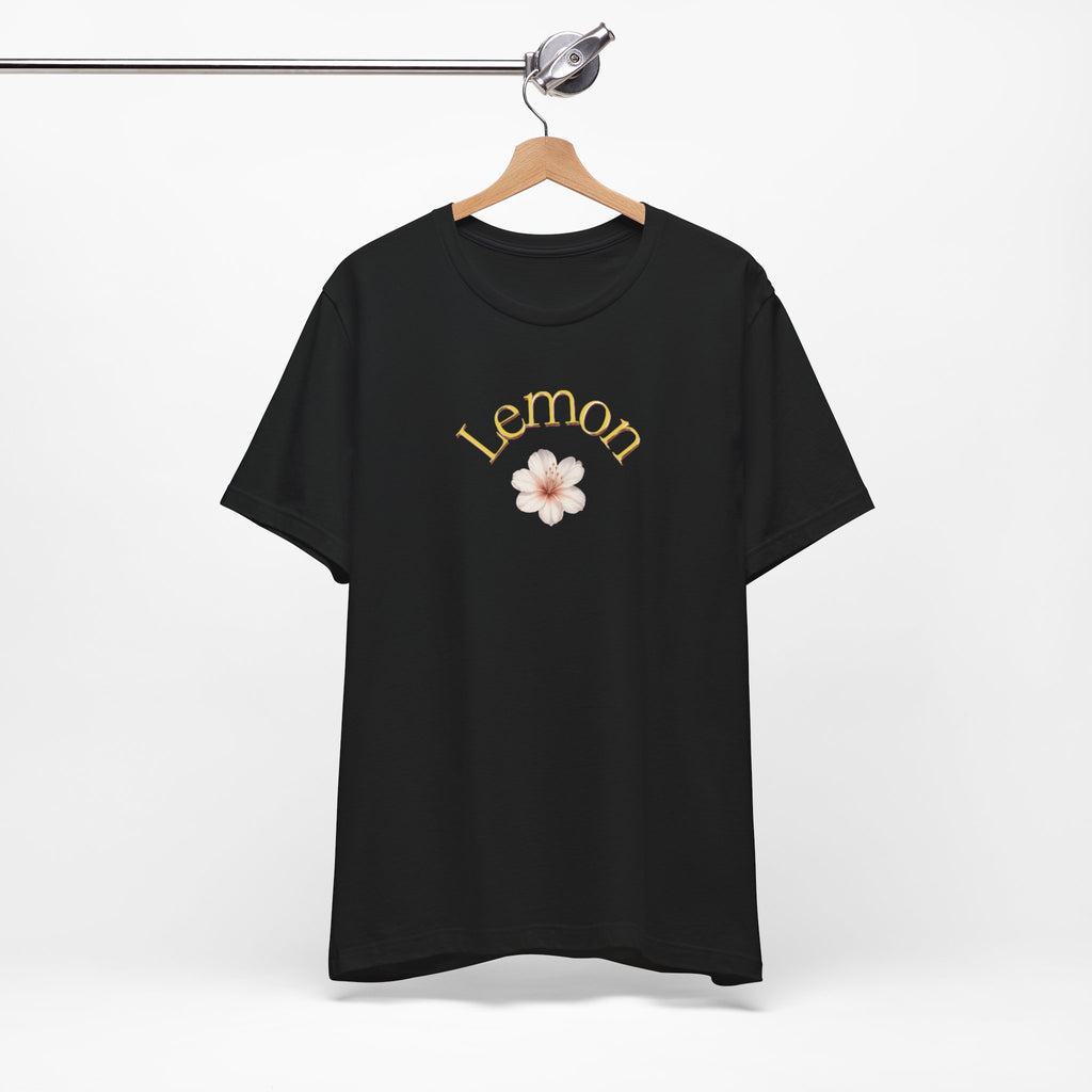Lemon Floral Tee — Vintage Citrus Graphic Short Sleeve Shirt