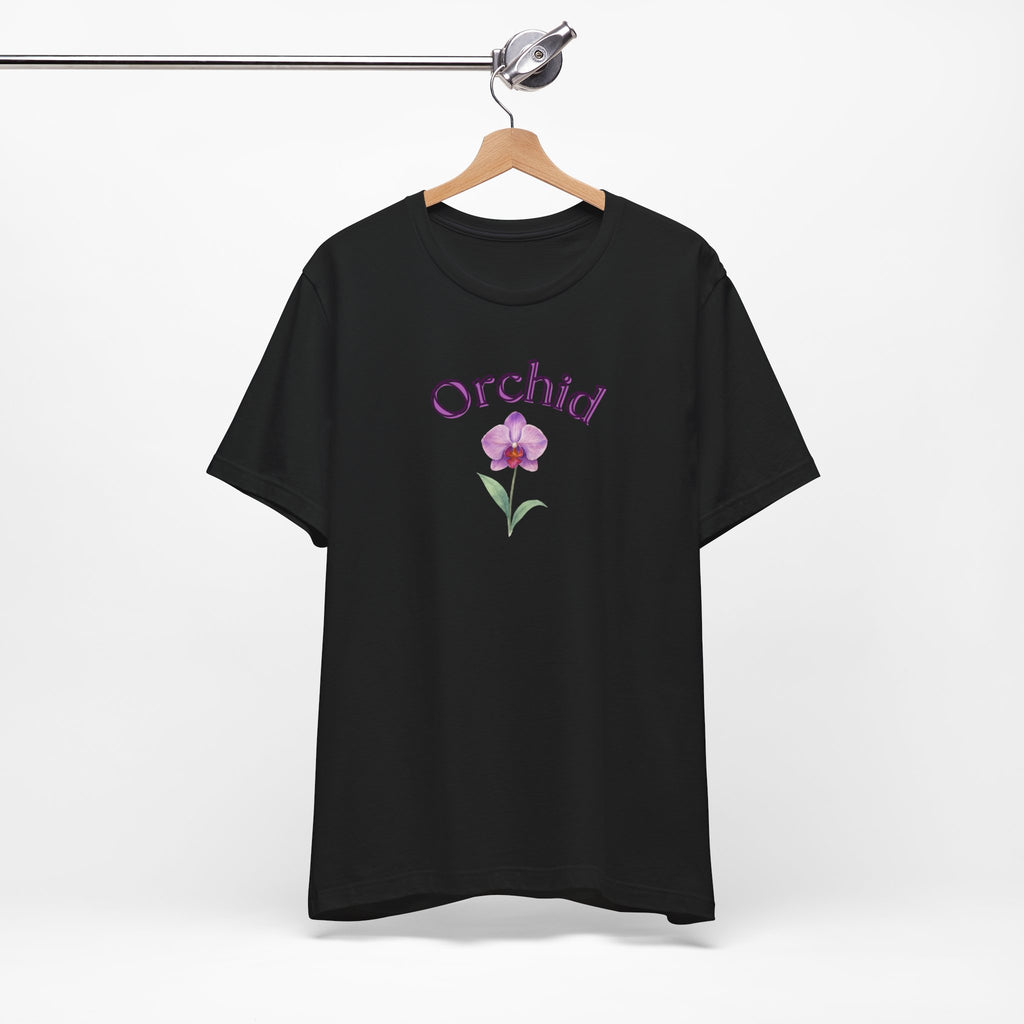 Orchid Floral Tee – Botanical Purple Orchid Illustration Shirt