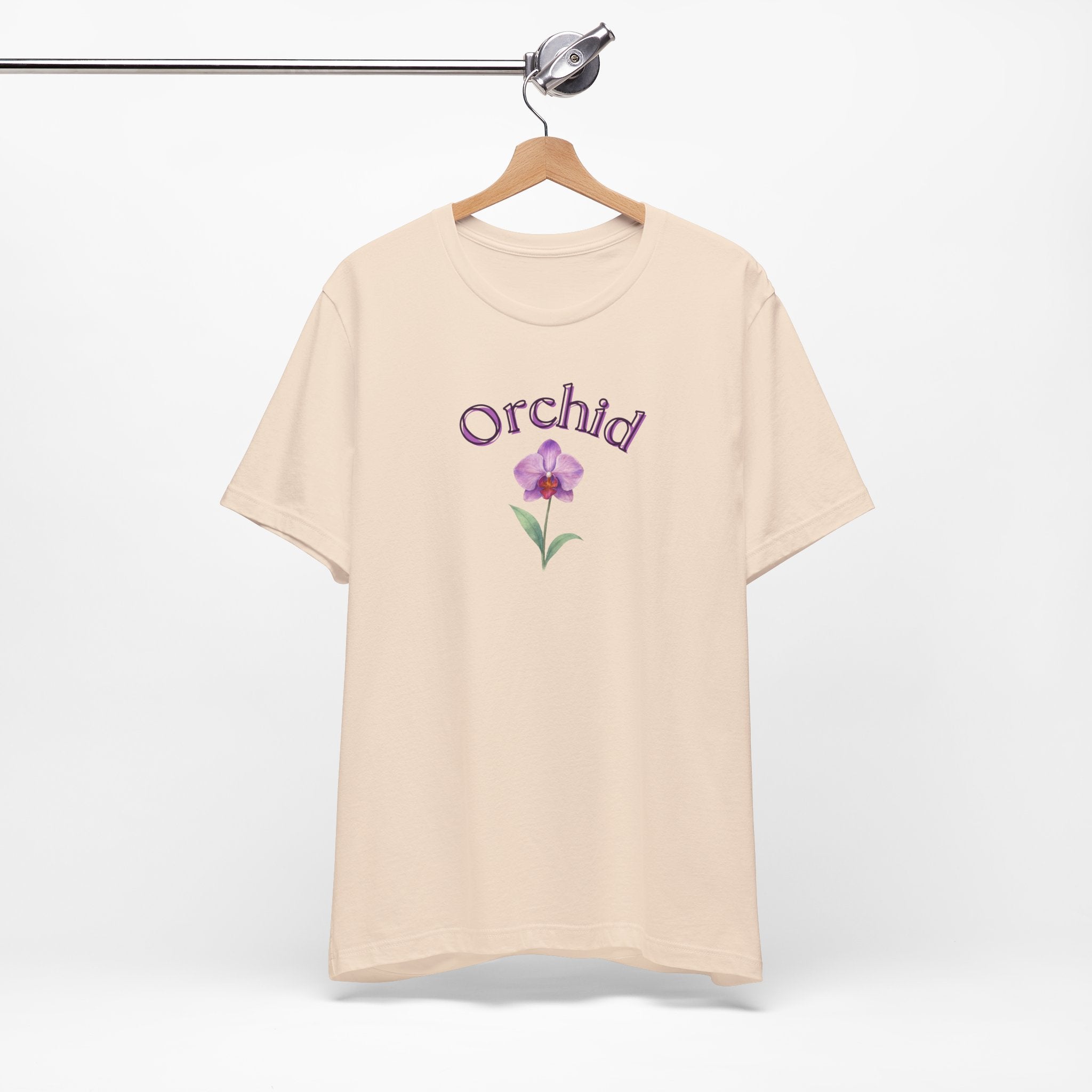 Orchid Floral Tee – Botanical Purple Orchid Illustration Shirt