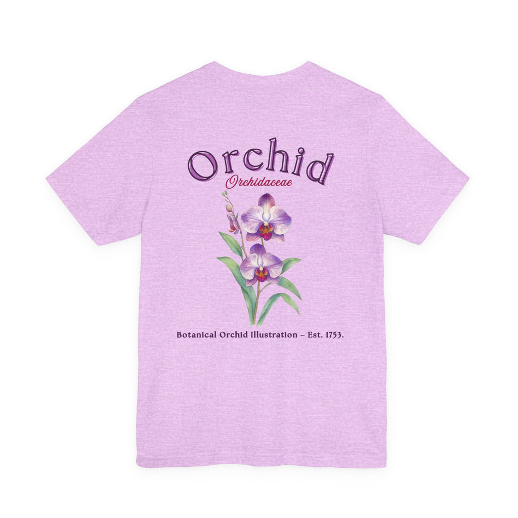 Orchid Floral Tee – Botanical Purple Orchid Illustration Shirt