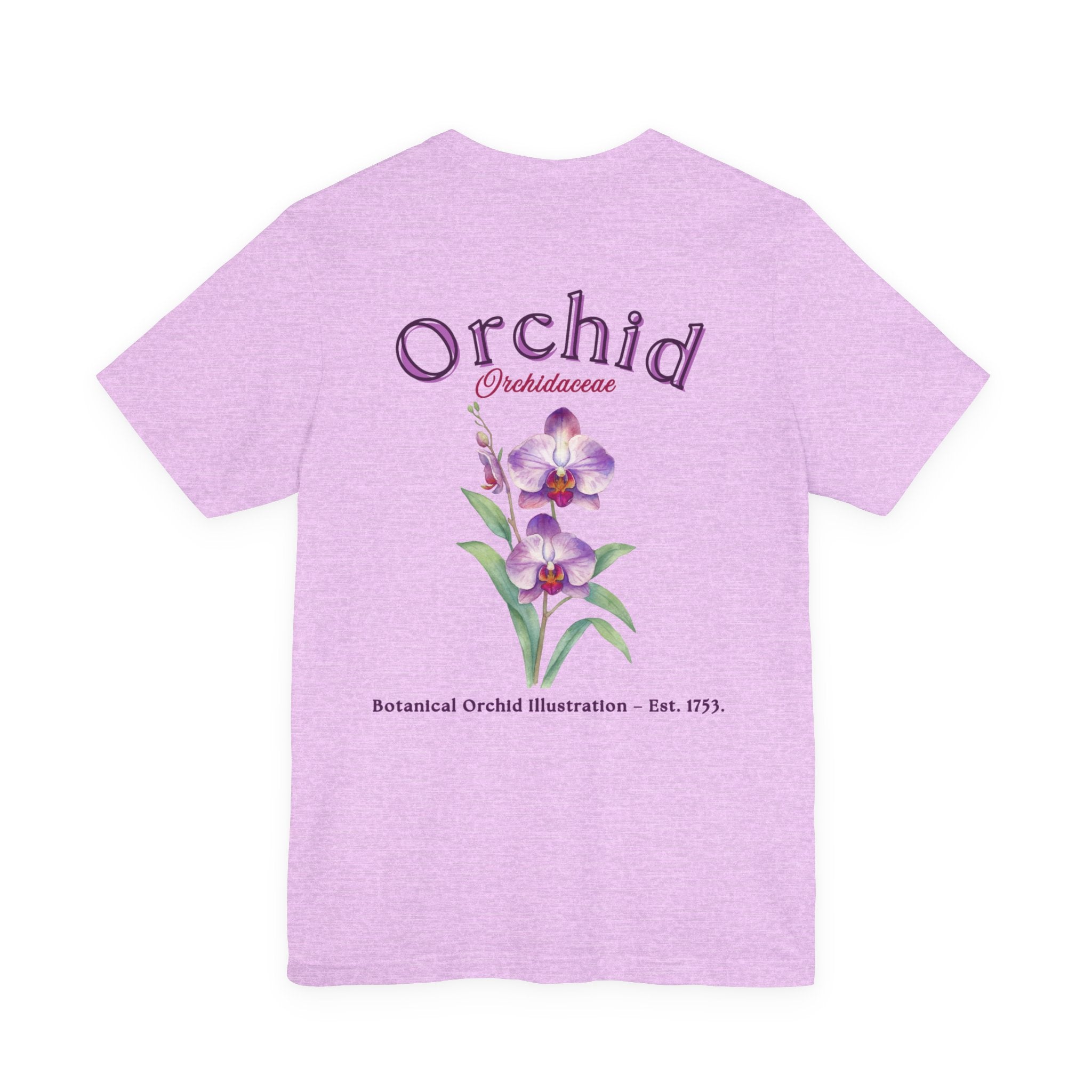 Orchid Floral Tee – Botanical Purple Orchid Illustration Shirt