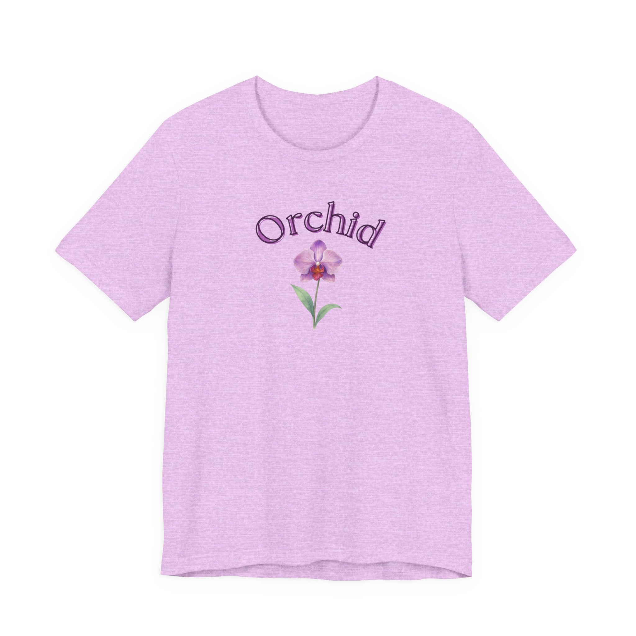 Orchid Floral Tee – Botanical Purple Orchid Illustration Shirt