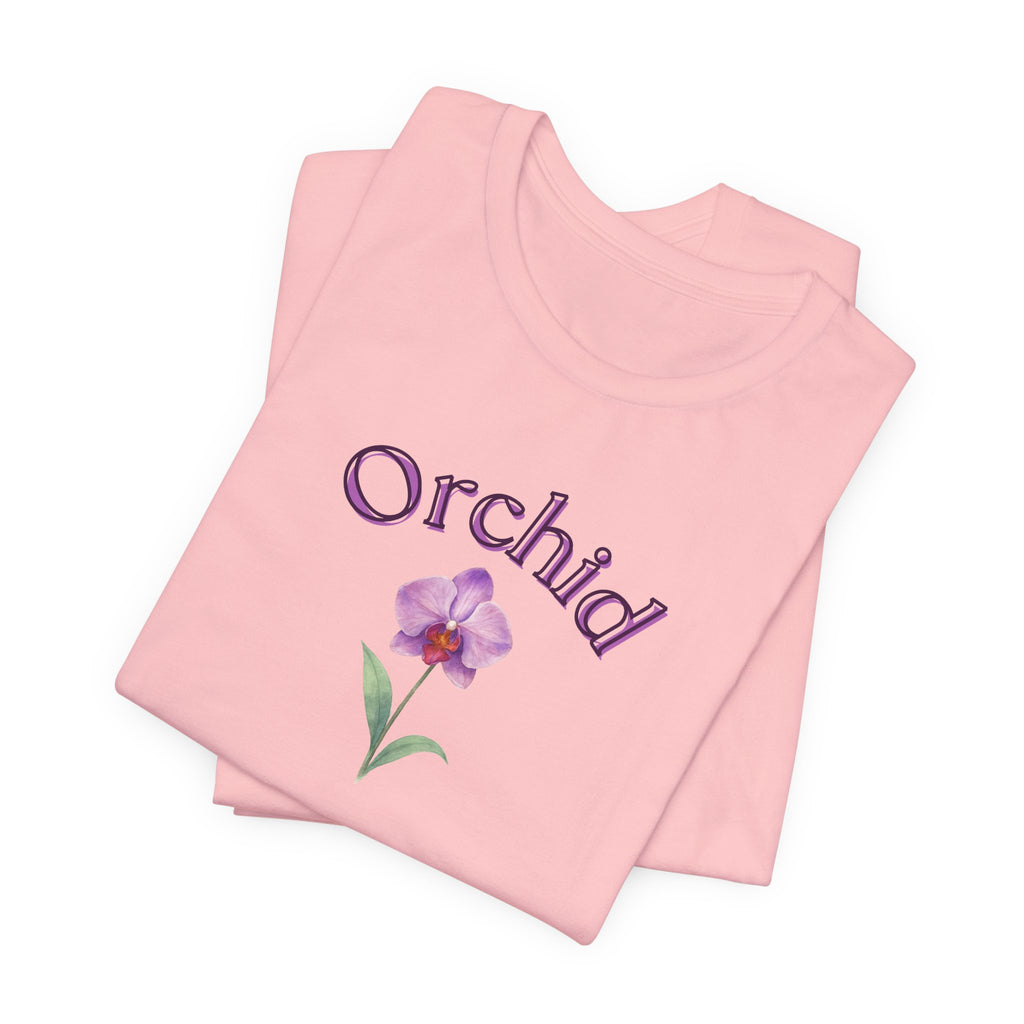 Orchid Floral Tee – Botanical Purple Orchid Illustration Shirt