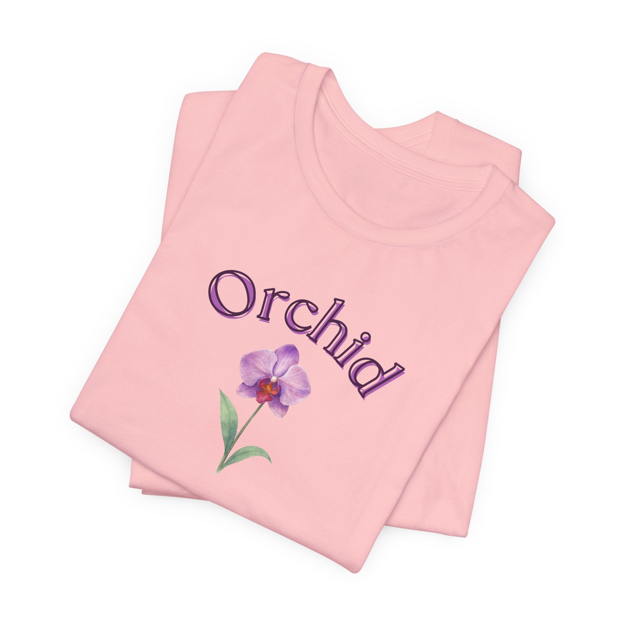 Orchid Floral Tee – Botanical Purple Orchid Illustration Shirt