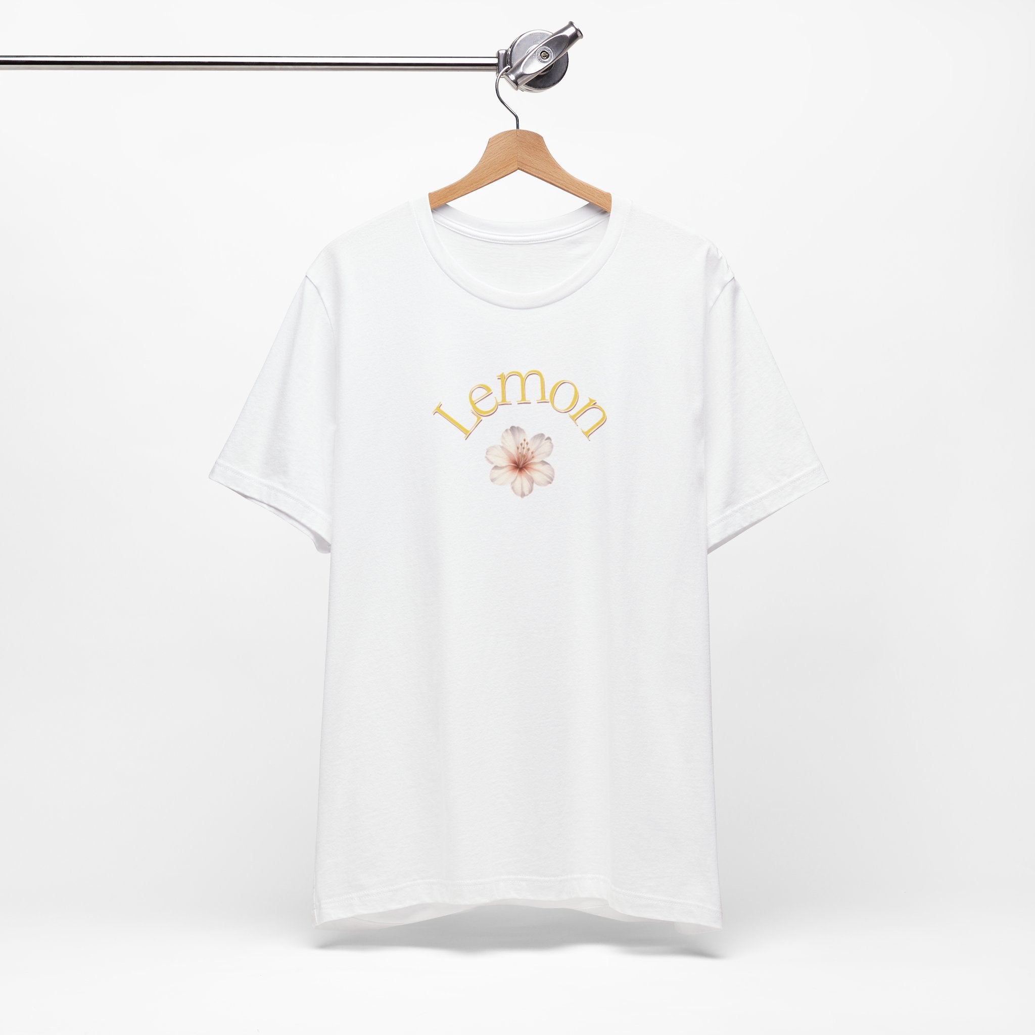 Lemon Floral Tee — Vintage Citrus Graphic Short Sleeve Shirt