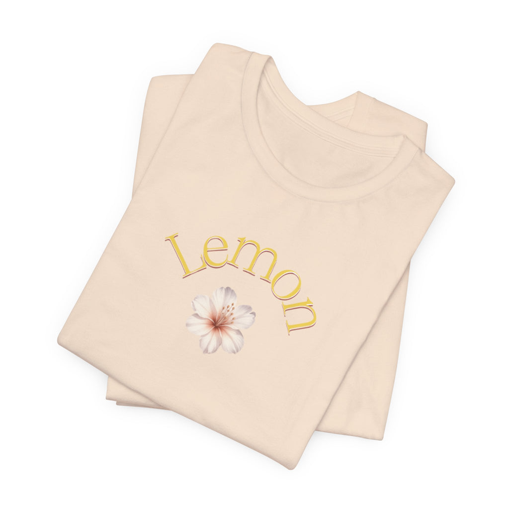 Lemon Floral Tee — Vintage Citrus Graphic Short Sleeve Shirt