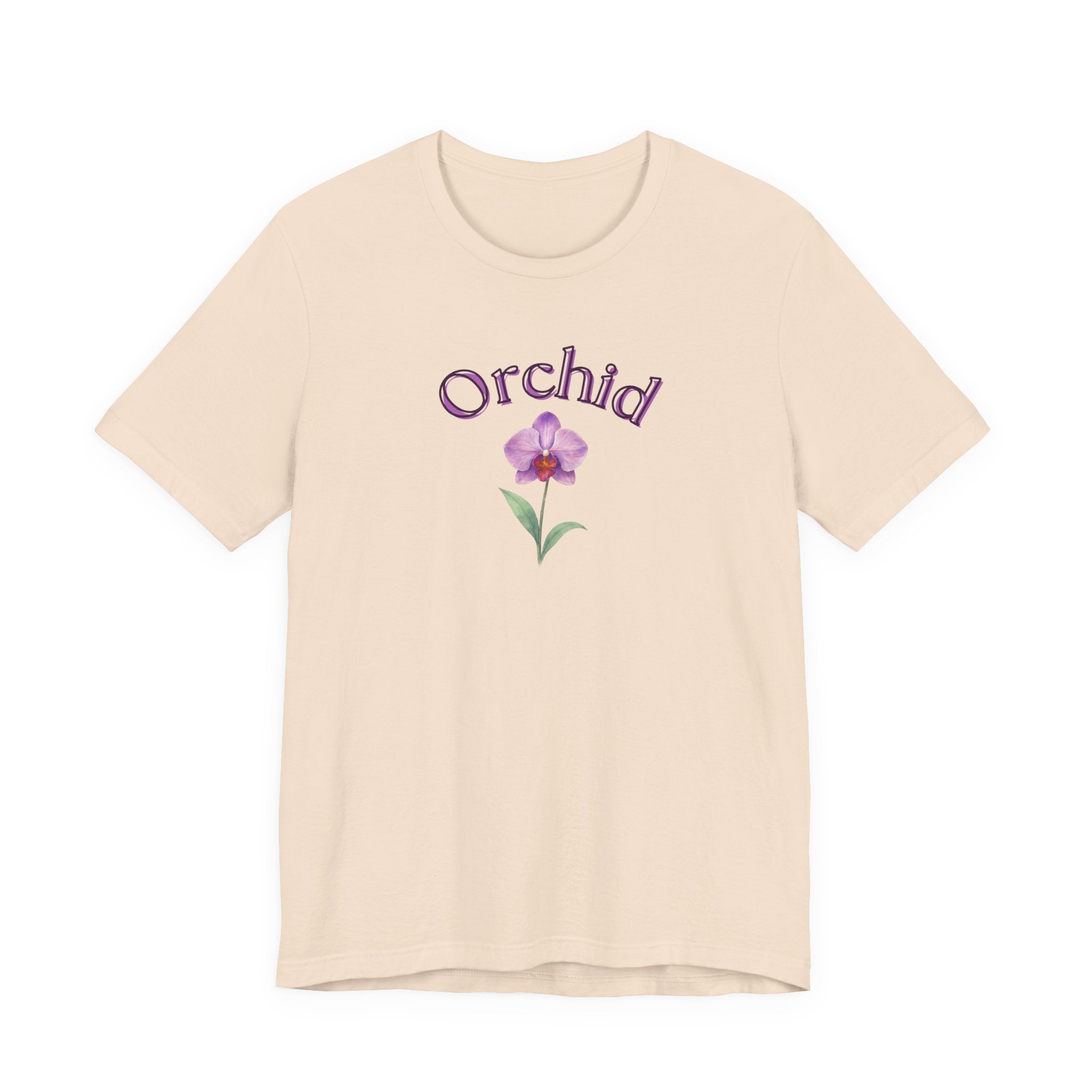 Orchid Floral Tee – Botanical Purple Orchid Illustration Shirt