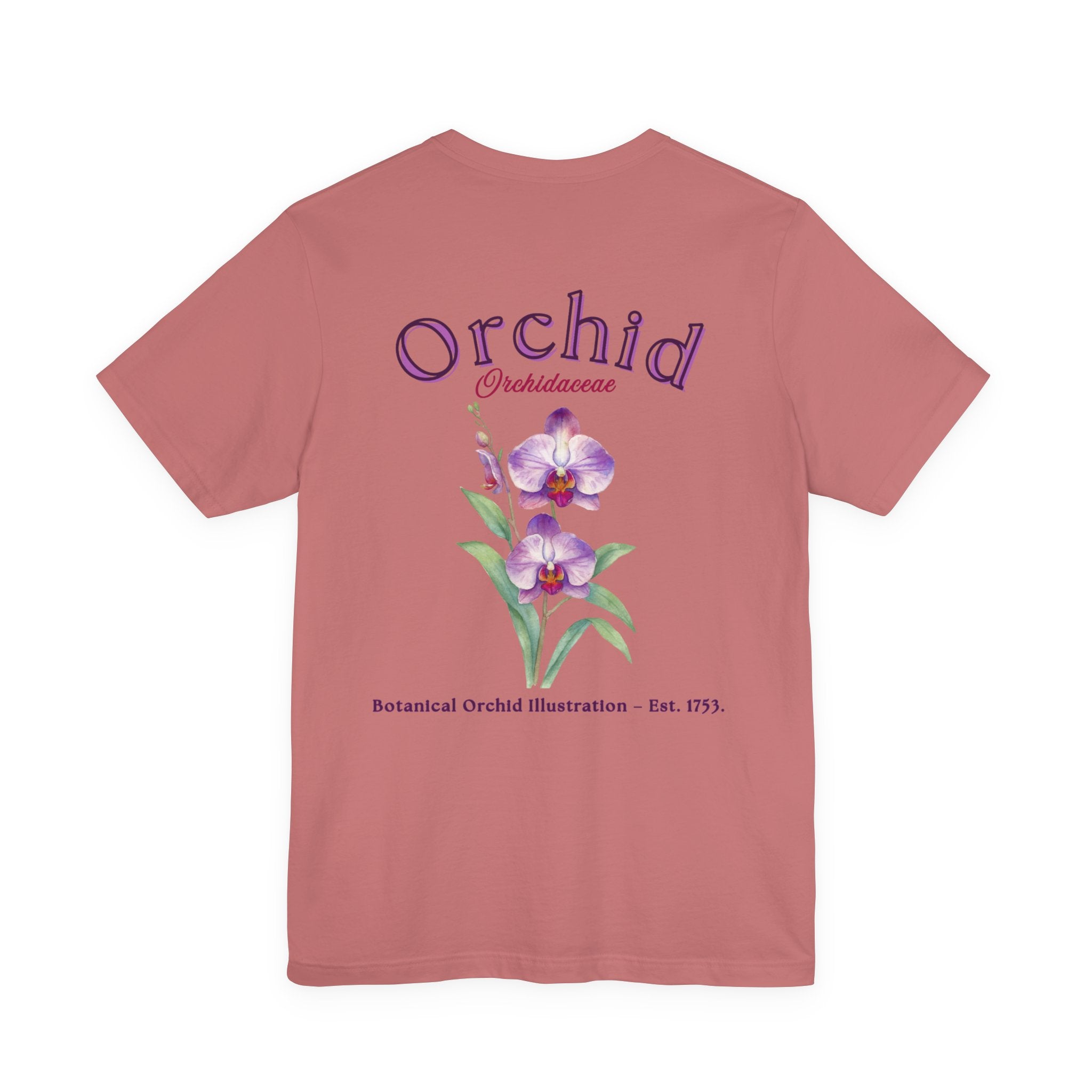Orchid Floral Tee – Botanical Purple Orchid Illustration Shirt
