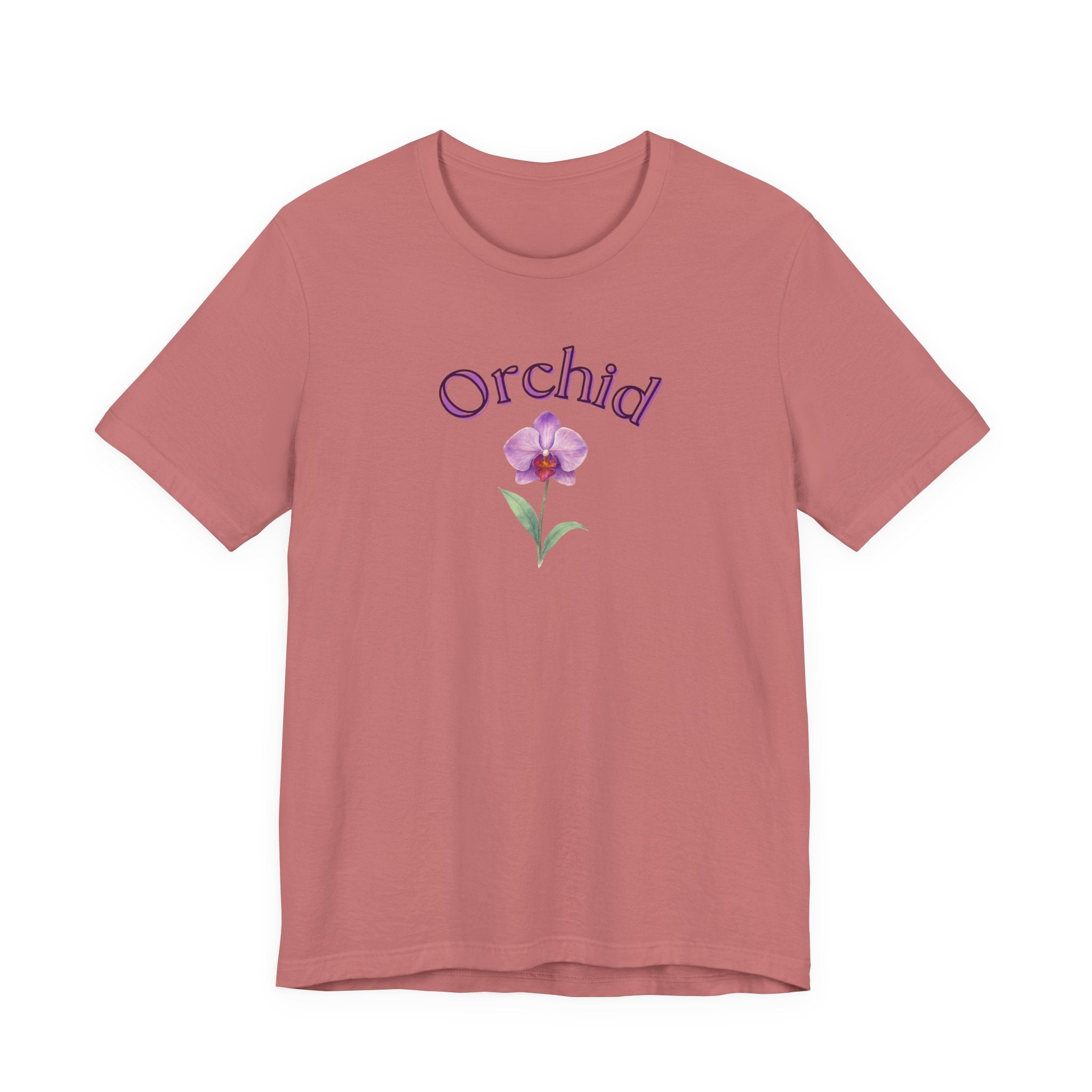 Orchid Floral Tee – Botanical Purple Orchid Illustration Shirt