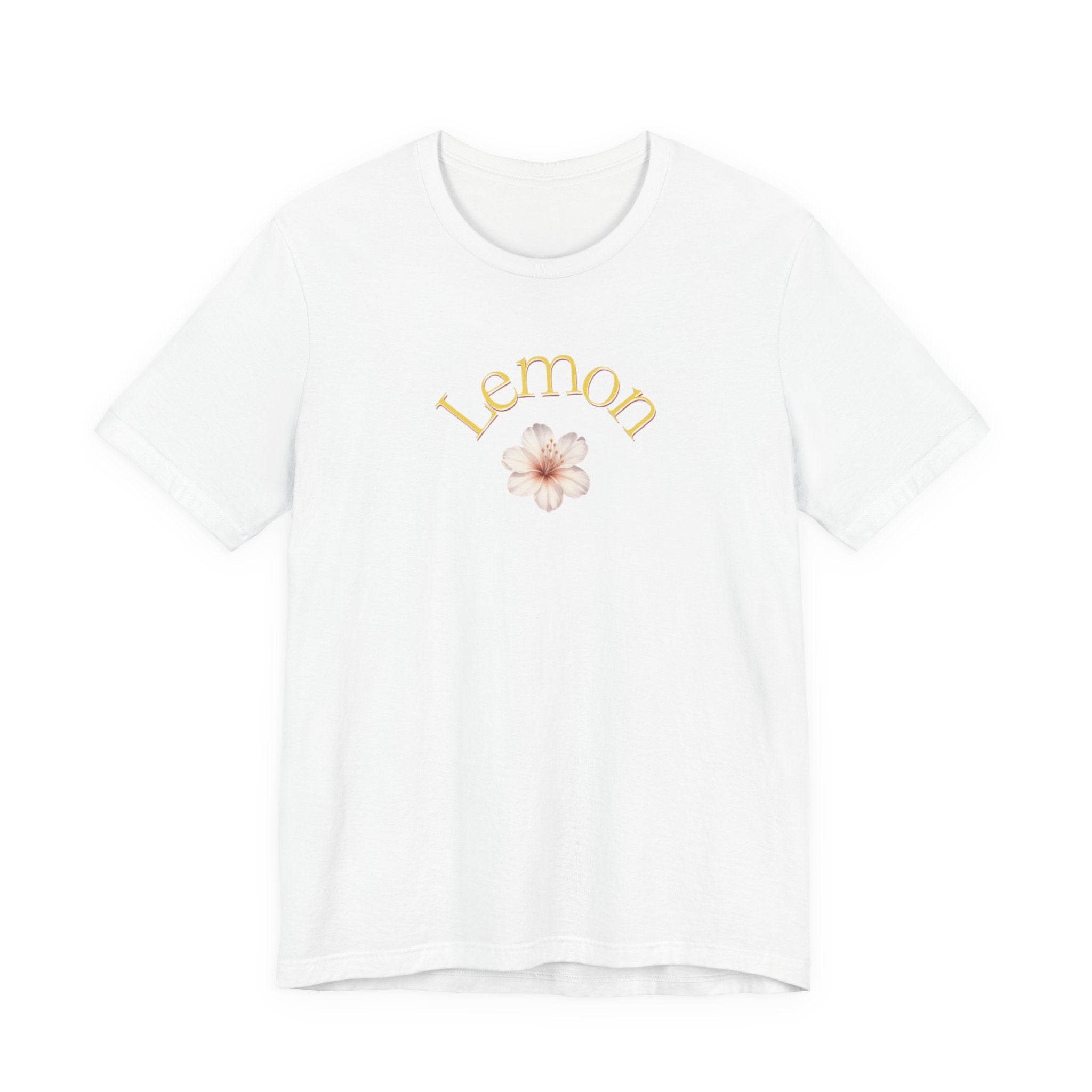 Lemon Floral Tee — Vintage Citrus Graphic Short Sleeve Shirt