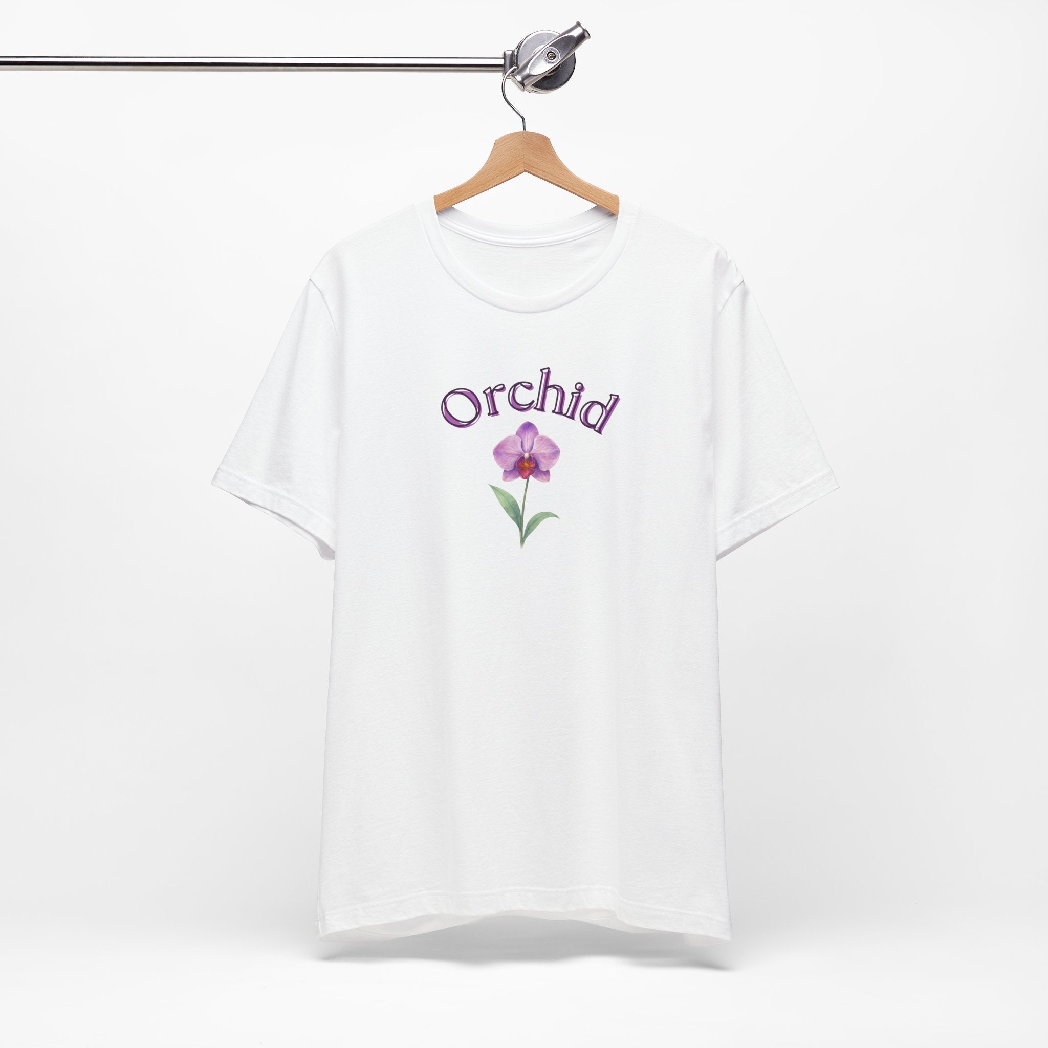 Orchid Floral Tee – Botanical Purple Orchid Illustration Shirt
