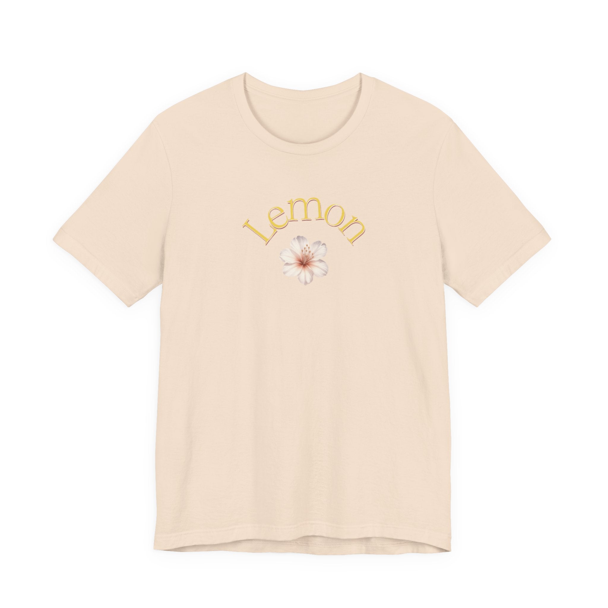 Lemon Floral Tee — Vintage Citrus Graphic Short Sleeve Shirt