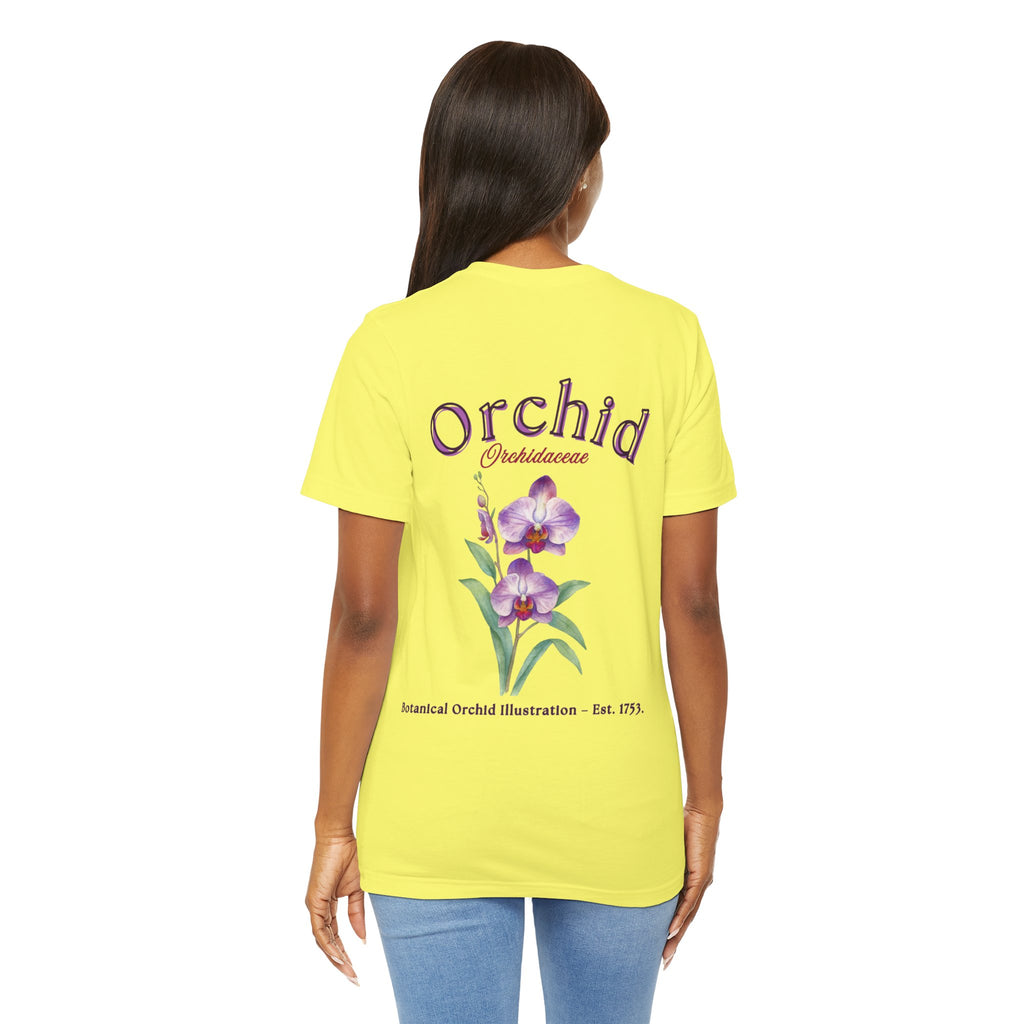 Orchid Floral Tee – Botanical Purple Orchid Illustration Shirt