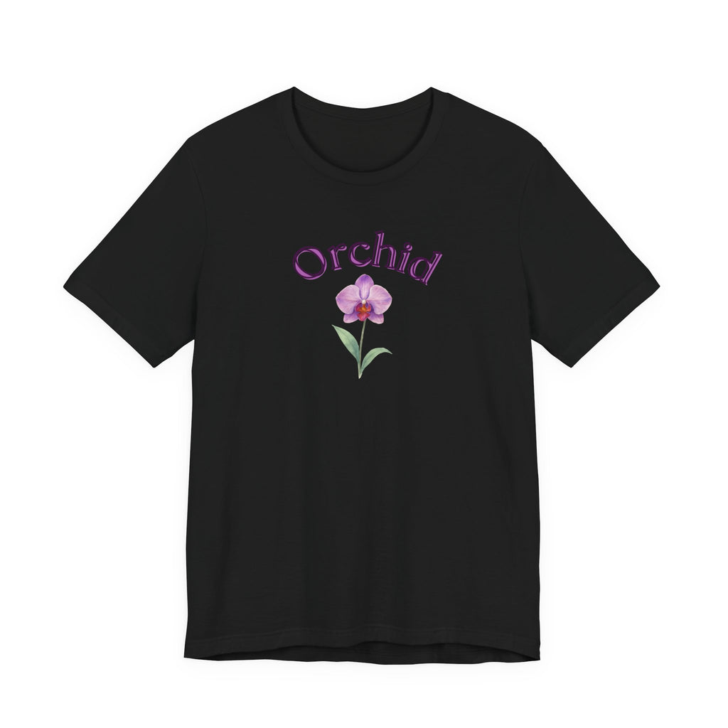 Orchid Floral Tee – Botanical Purple Orchid Illustration Shirt