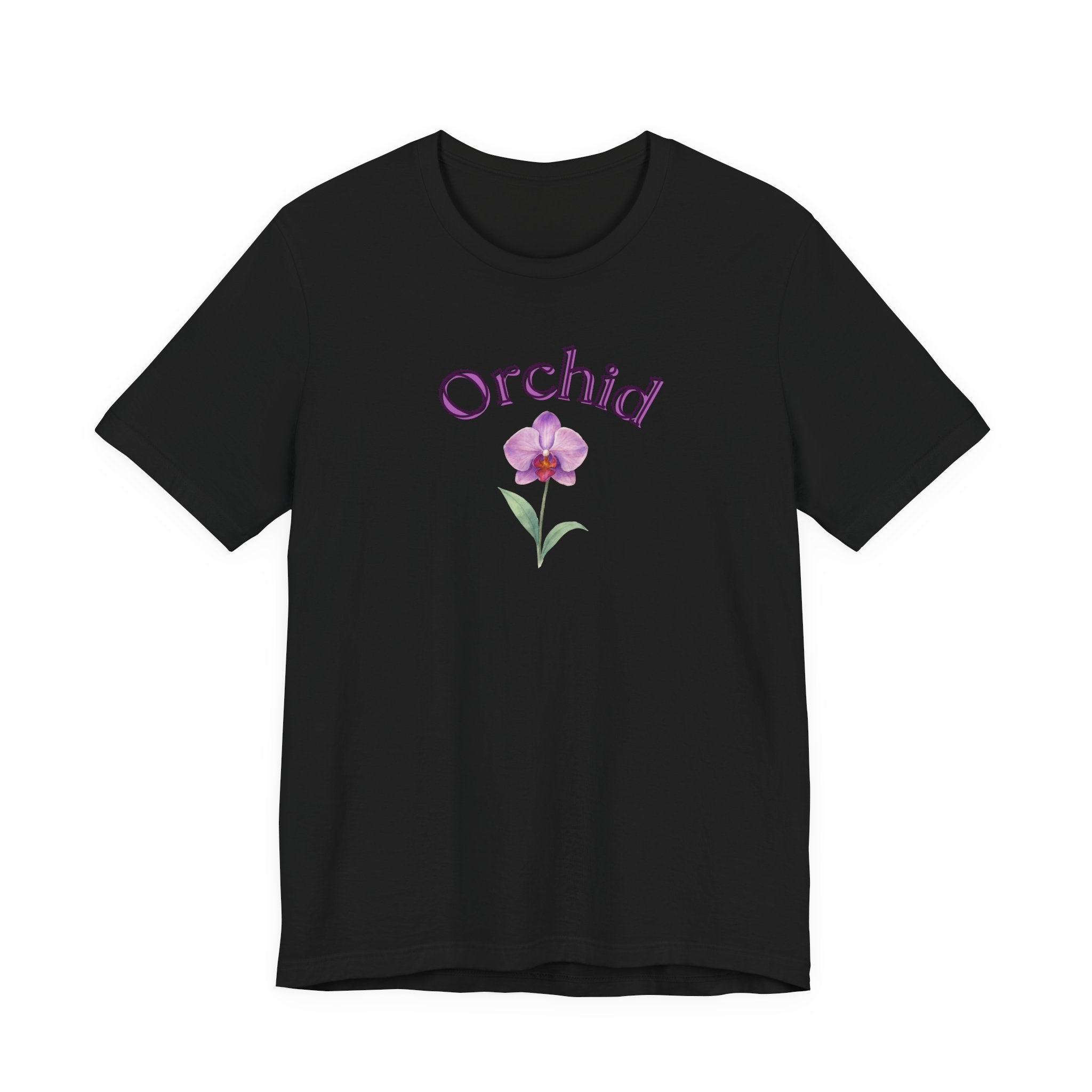 Orchid Floral Tee – Botanical Purple Orchid Illustration Shirt