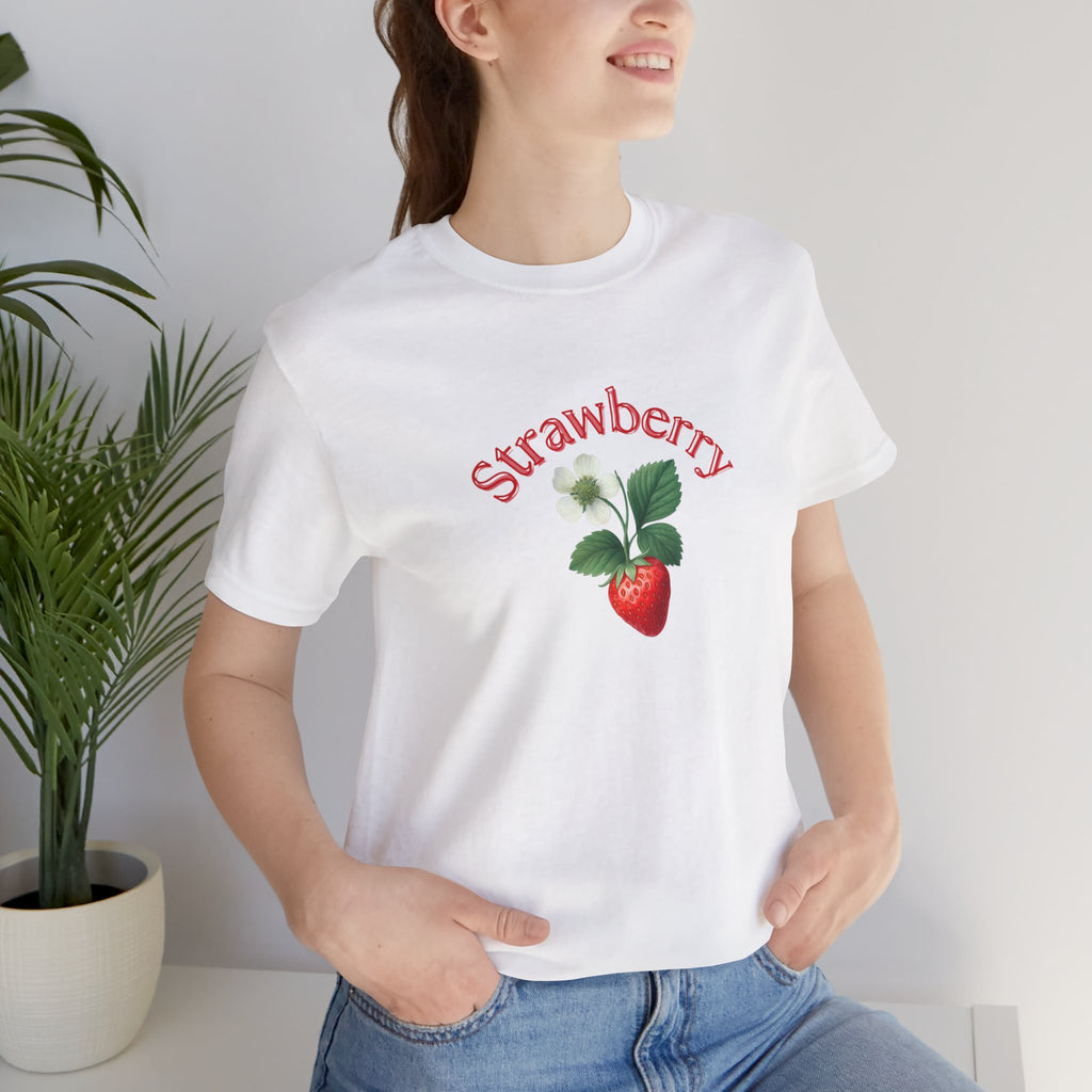 Strawberry Botanical Tee — Vintage Fruit Graphic T-Shirt
