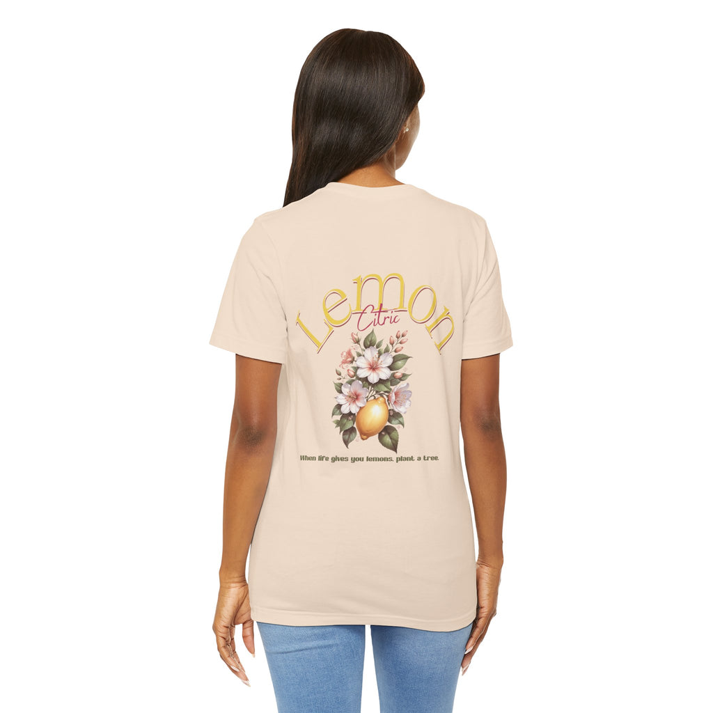 Lemon Floral Tee — Vintage Citrus Graphic Short Sleeve Shirt