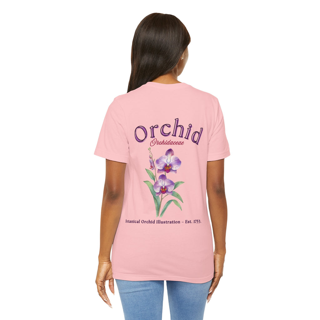 Orchid Floral Tee – Botanical Purple Orchid Illustration Shirt