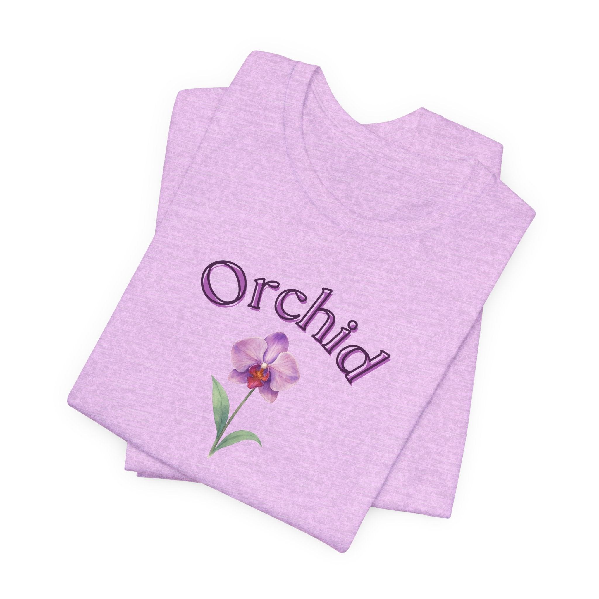 Orchid Floral Tee – Botanical Purple Orchid Illustration Shirt