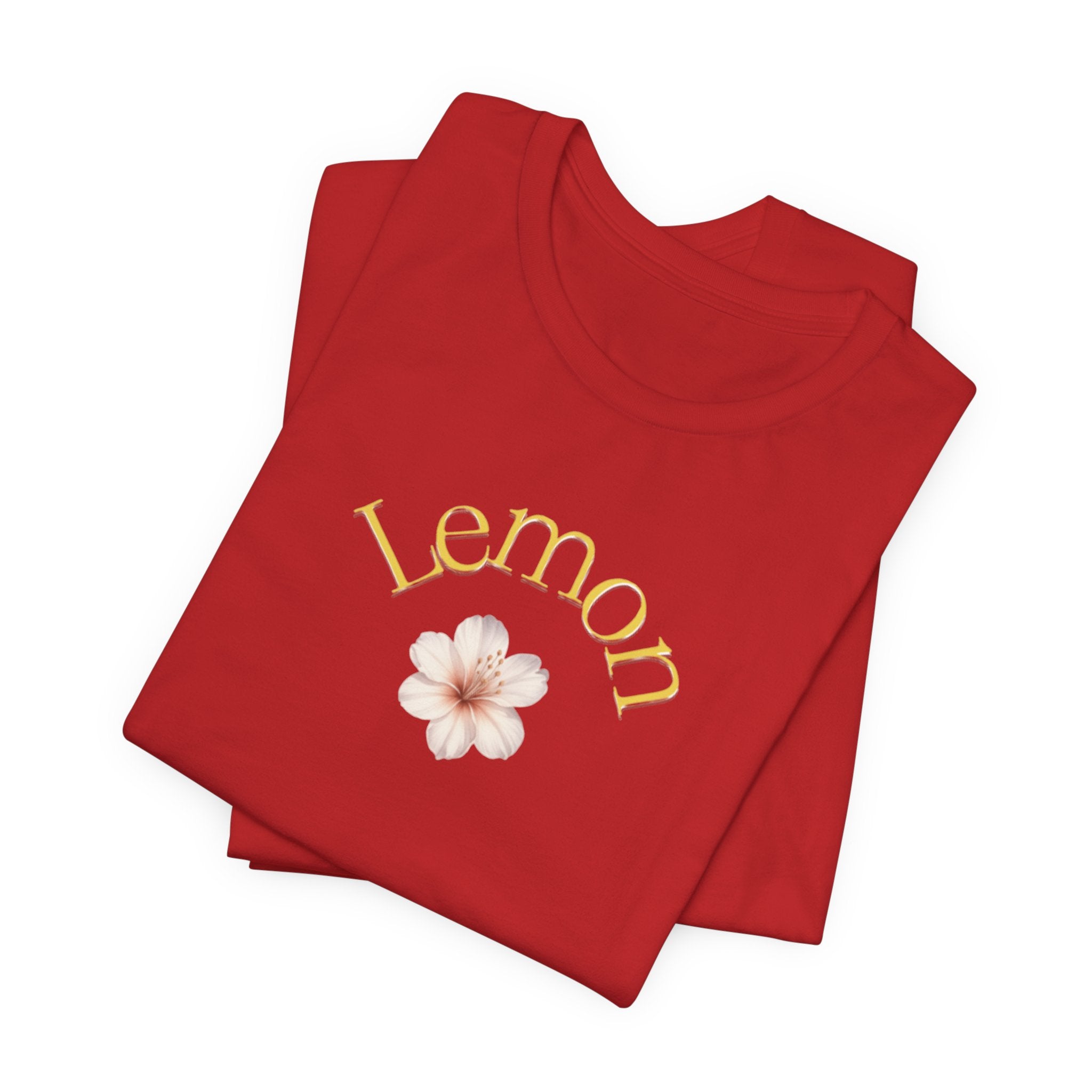 Lemon Floral Tee — Vintage Citrus Graphic Short Sleeve Shirt