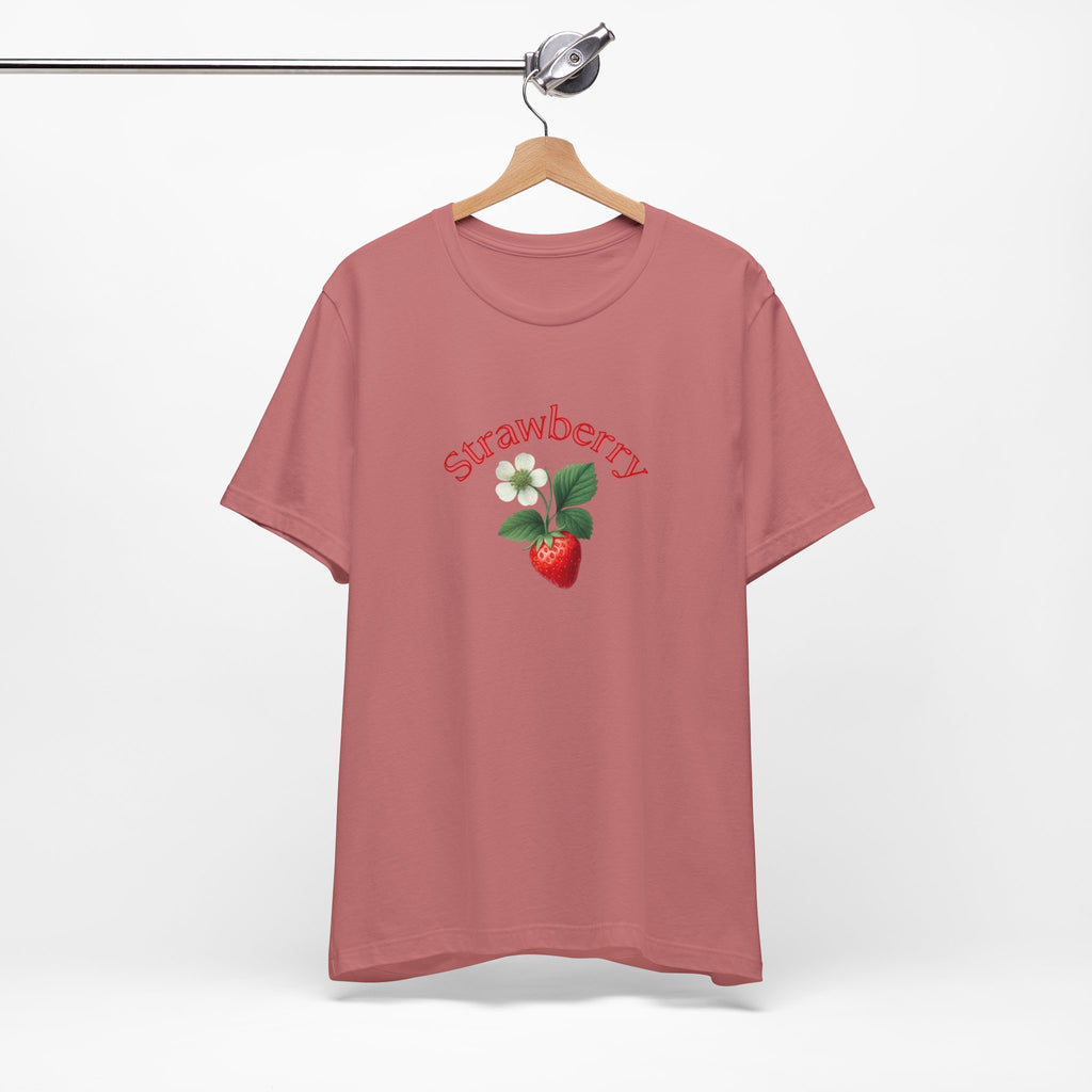 Strawberry Botanical Tee — Vintage Fruit Graphic T-Shirt