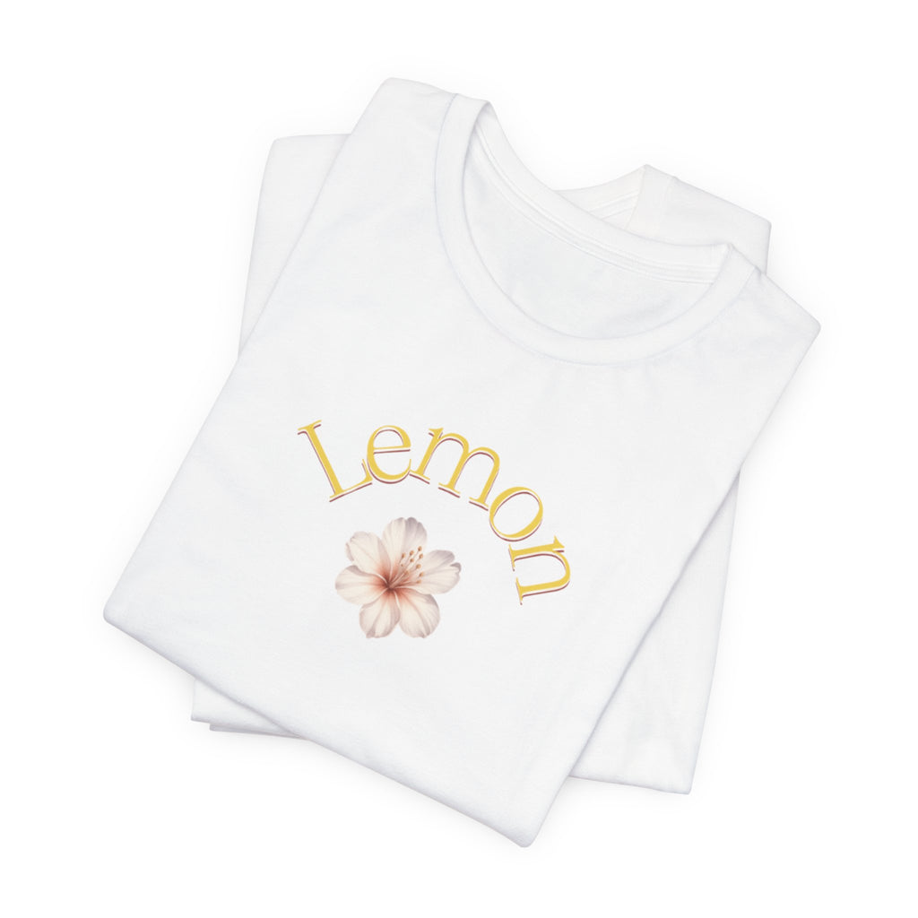 Lemon Floral Tee — Vintage Citrus Graphic Short Sleeve Shirt