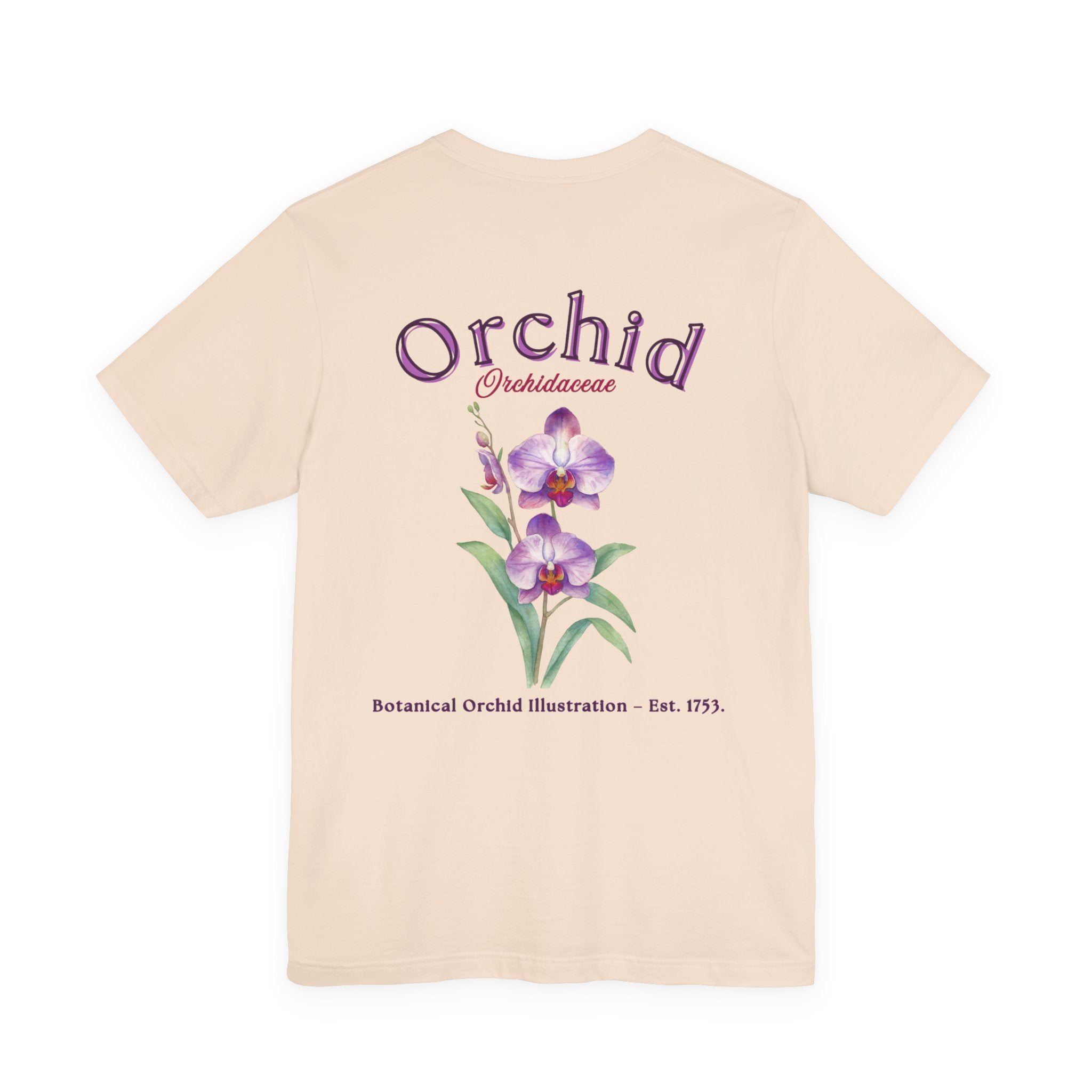 Orchid Floral Tee – Botanical Purple Orchid Illustration Shirt
