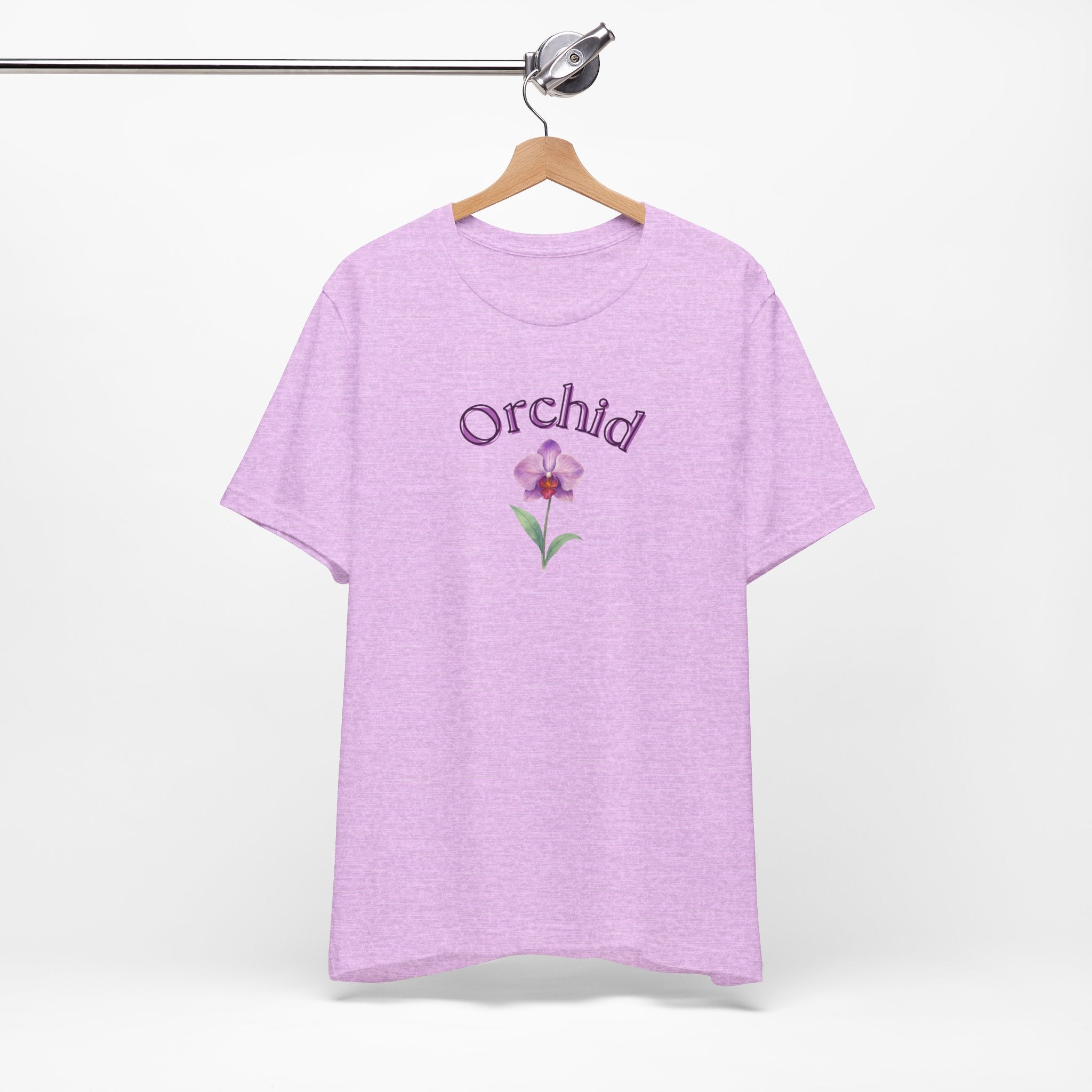Orchid Floral Tee – Botanical Purple Orchid Illustration Shirt