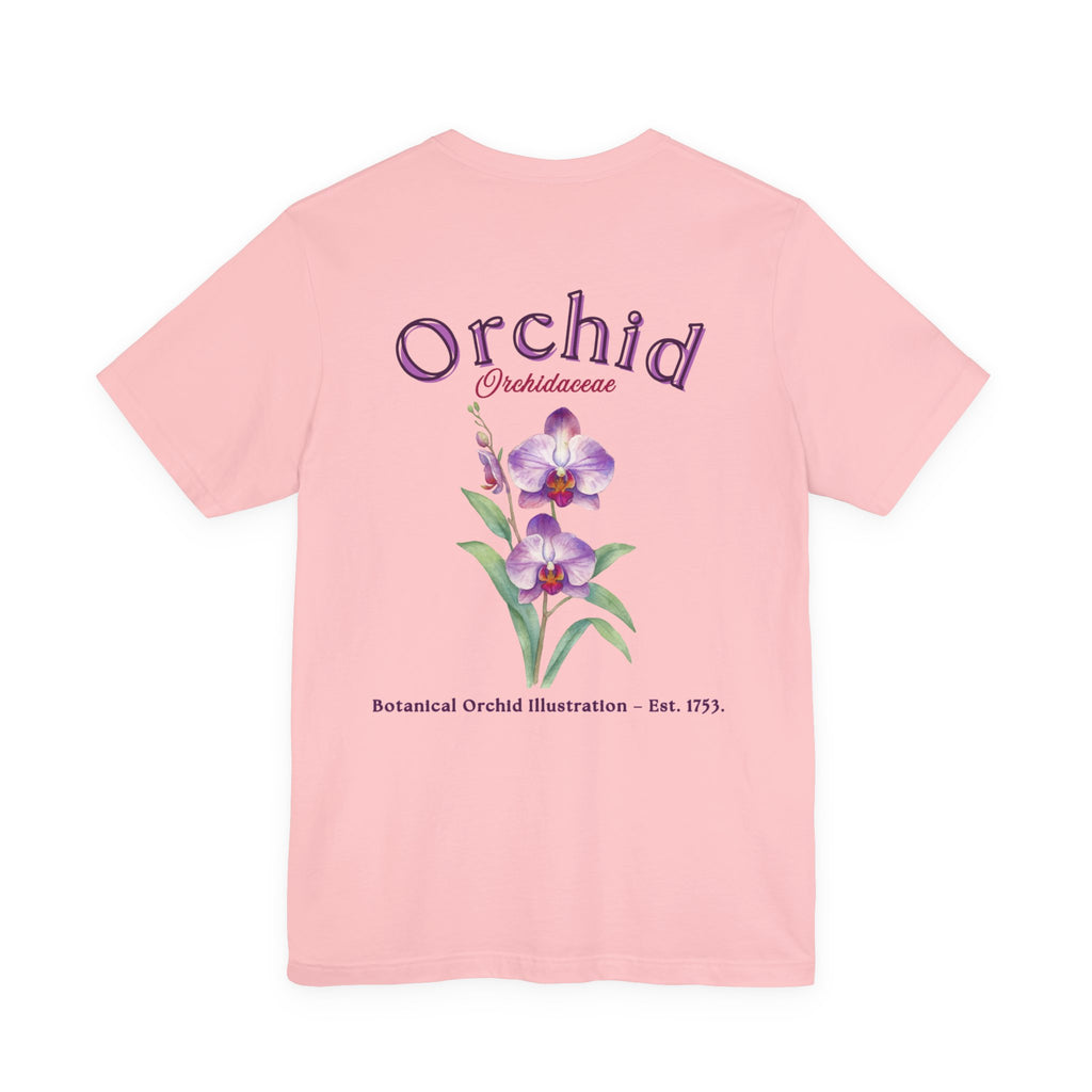 Orchid Floral Tee – Botanical Purple Orchid Illustration Shirt