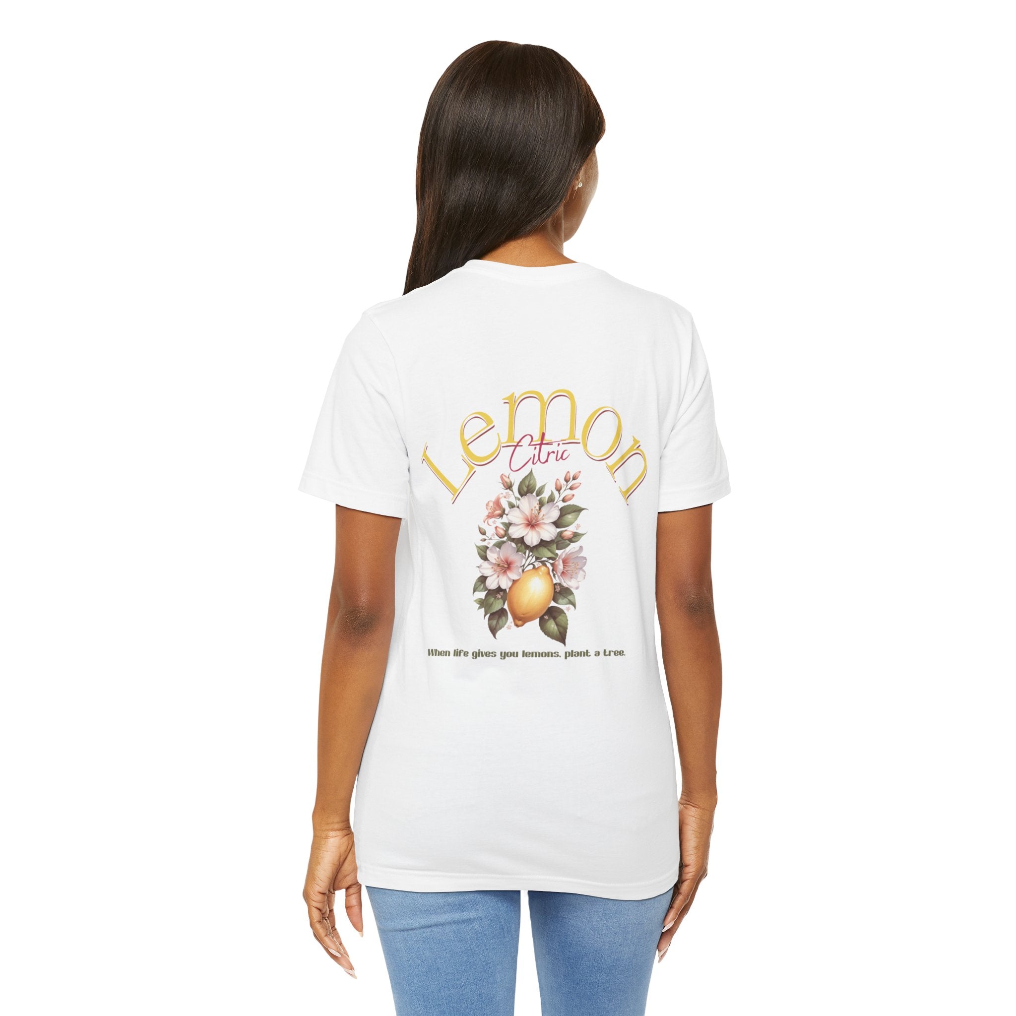 Lemon Floral Tee — Vintage Citrus Graphic Short Sleeve Shirt