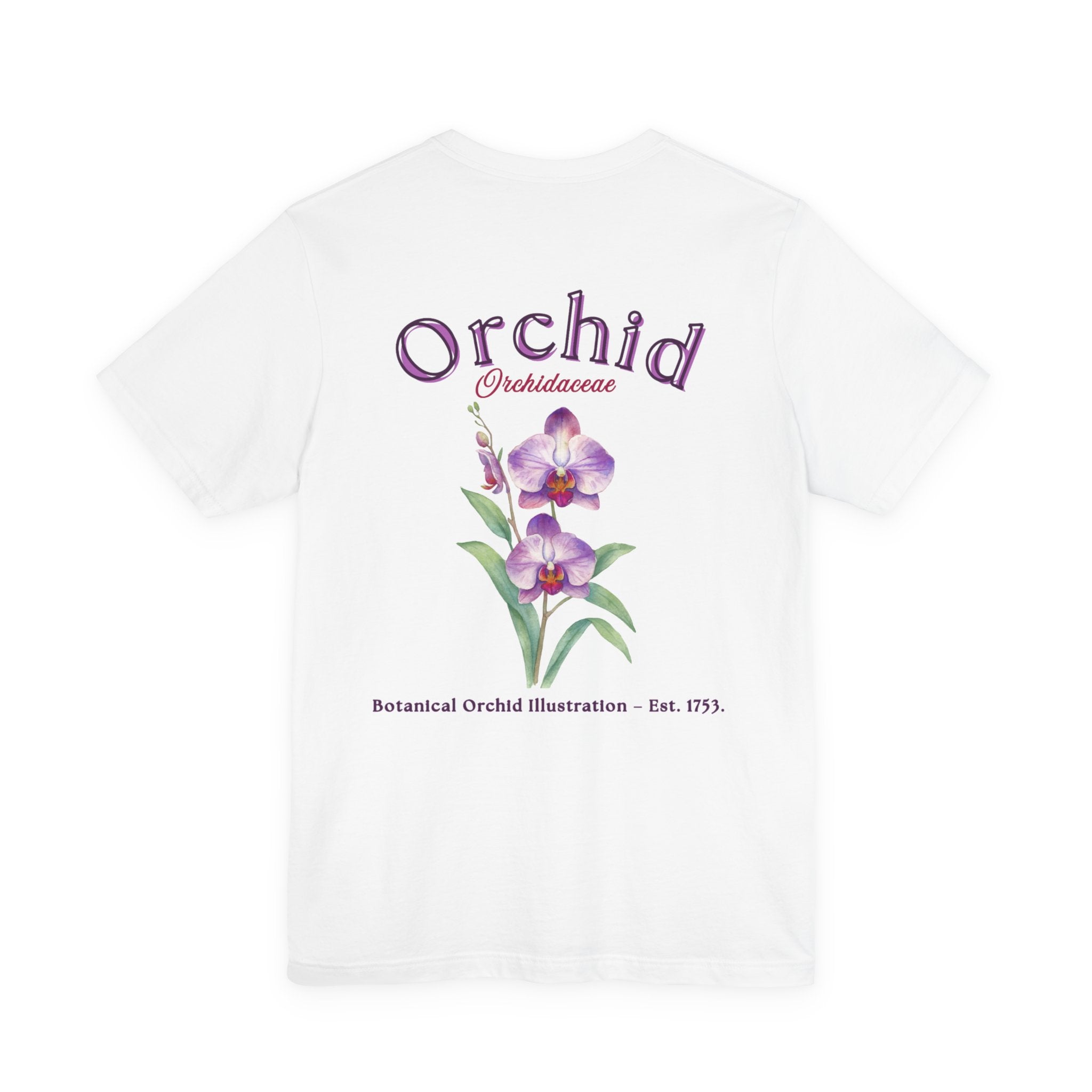 Orchid Floral Tee – Botanical Purple Orchid Illustration Shirt