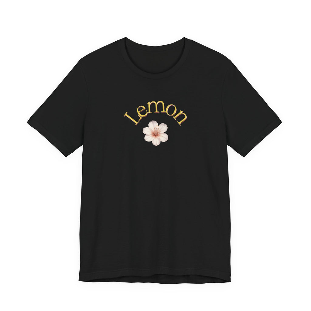 Lemon Floral Tee — Vintage Citrus Graphic Short Sleeve Shirt