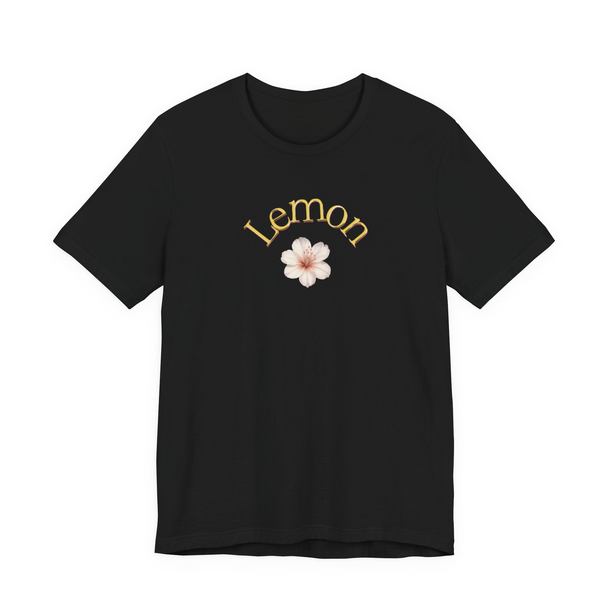 Lemon Floral Tee — Vintage Citrus Graphic Short Sleeve Shirt