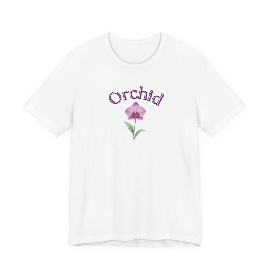 Orchid Floral Tee – Botanical Purple Orchid Illustration Shirt