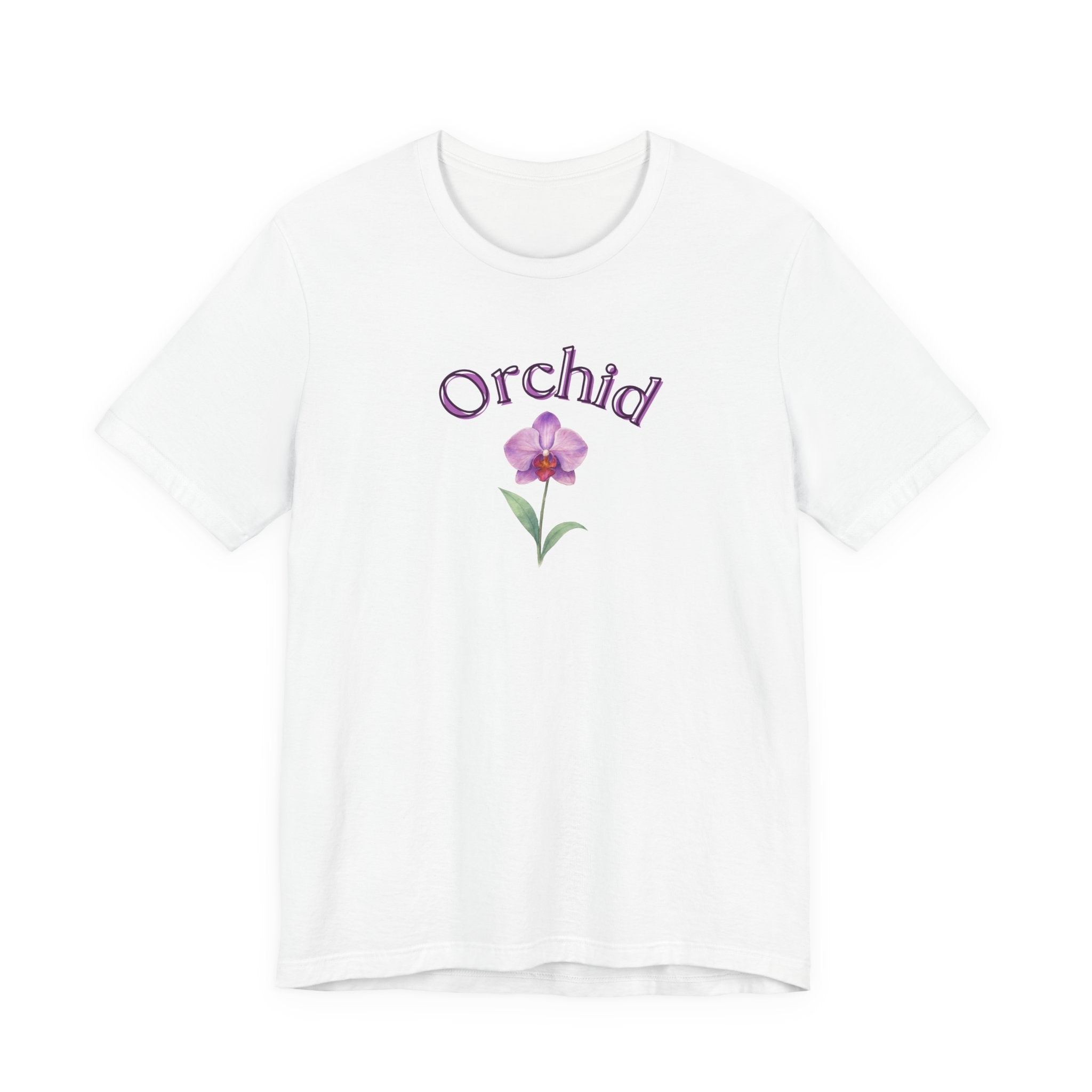 Orchid Floral Tee – Botanical Purple Orchid Illustration Shirt