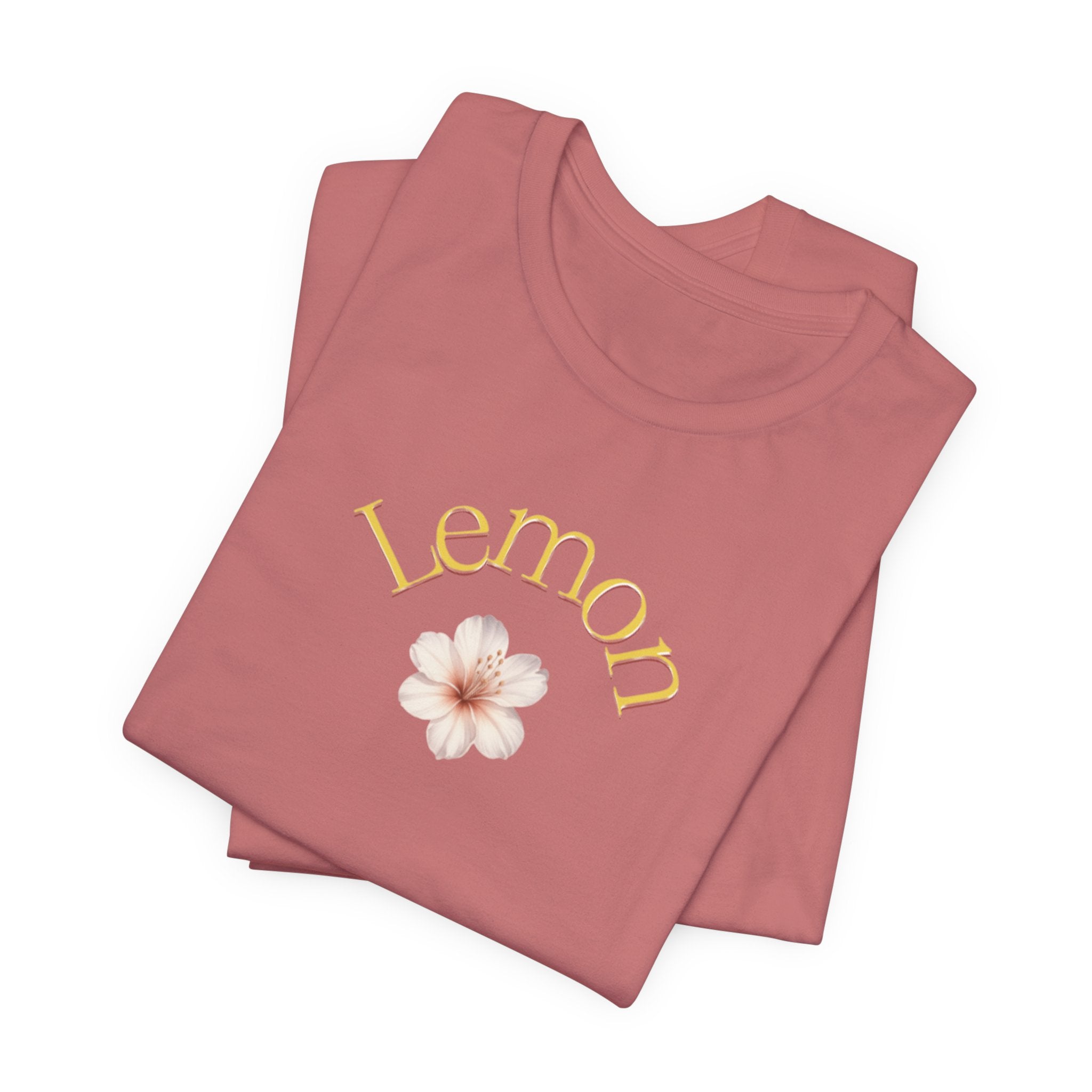 Lemon Floral Tee — Vintage Citrus Graphic Short Sleeve Shirt