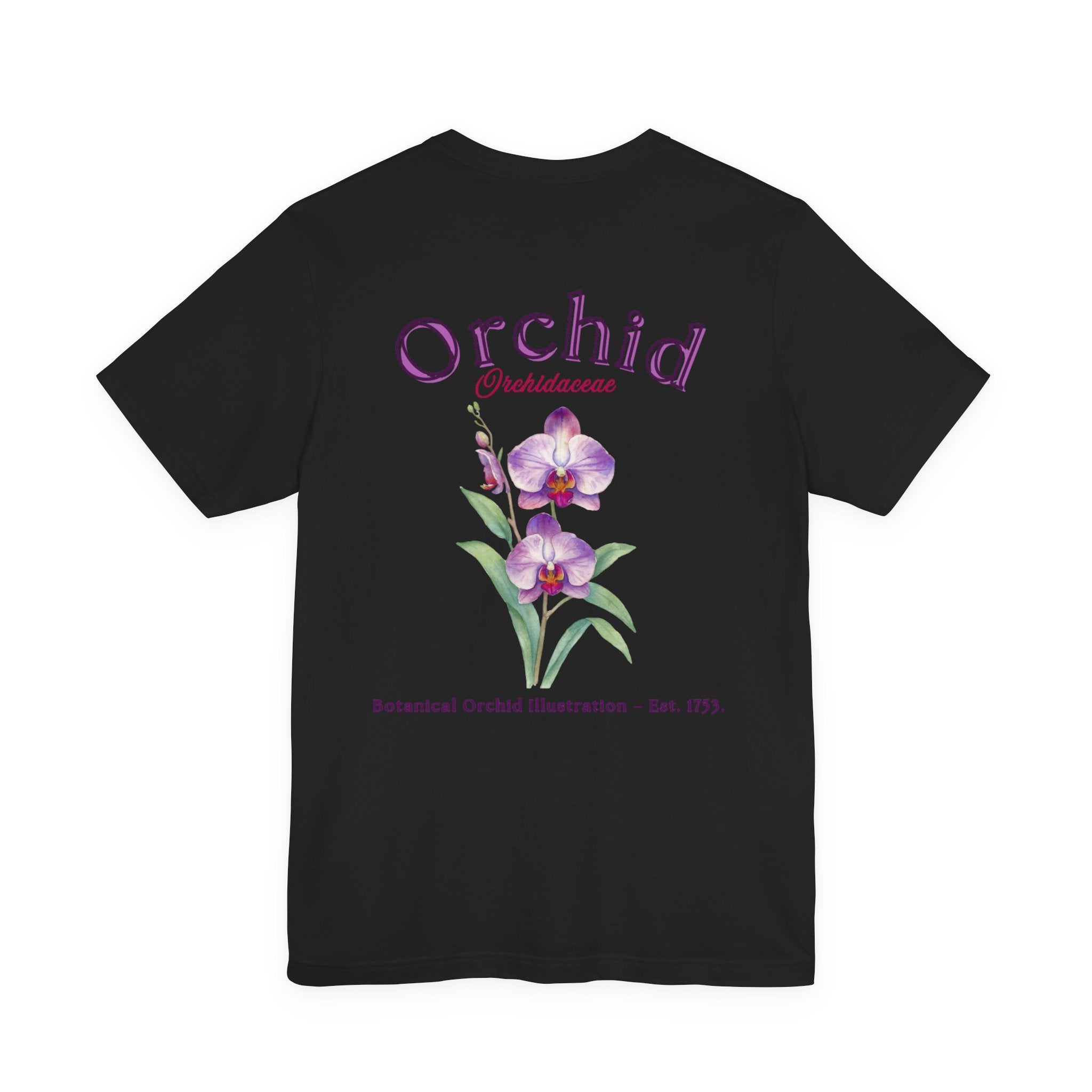 Orchid Floral Tee – Botanical Purple Orchid Illustration Shirt