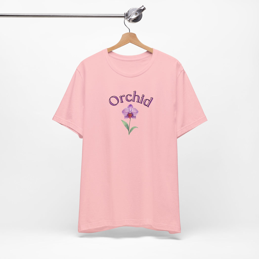 Orchid Floral Tee – Botanical Purple Orchid Illustration Shirt