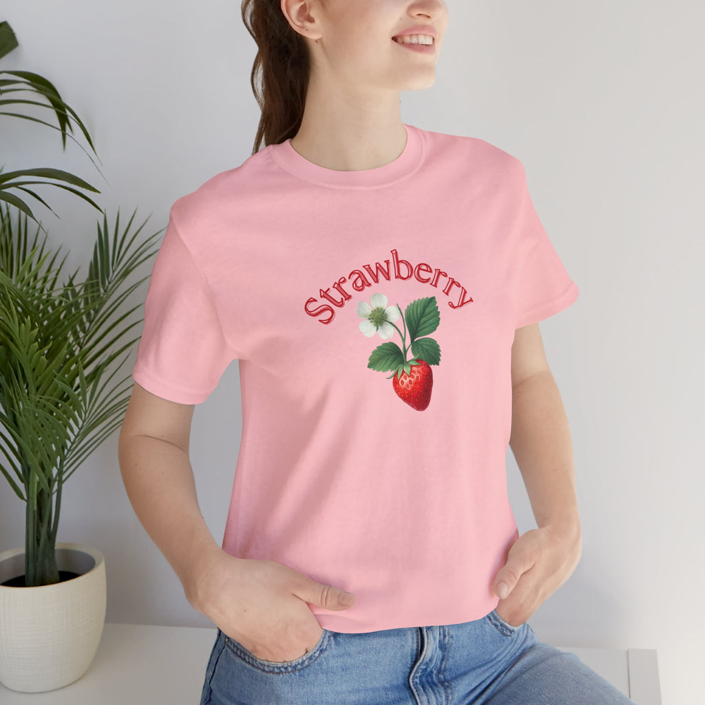 Strawberry Botanical Tee — Vintage Fruit Graphic T-Shirt