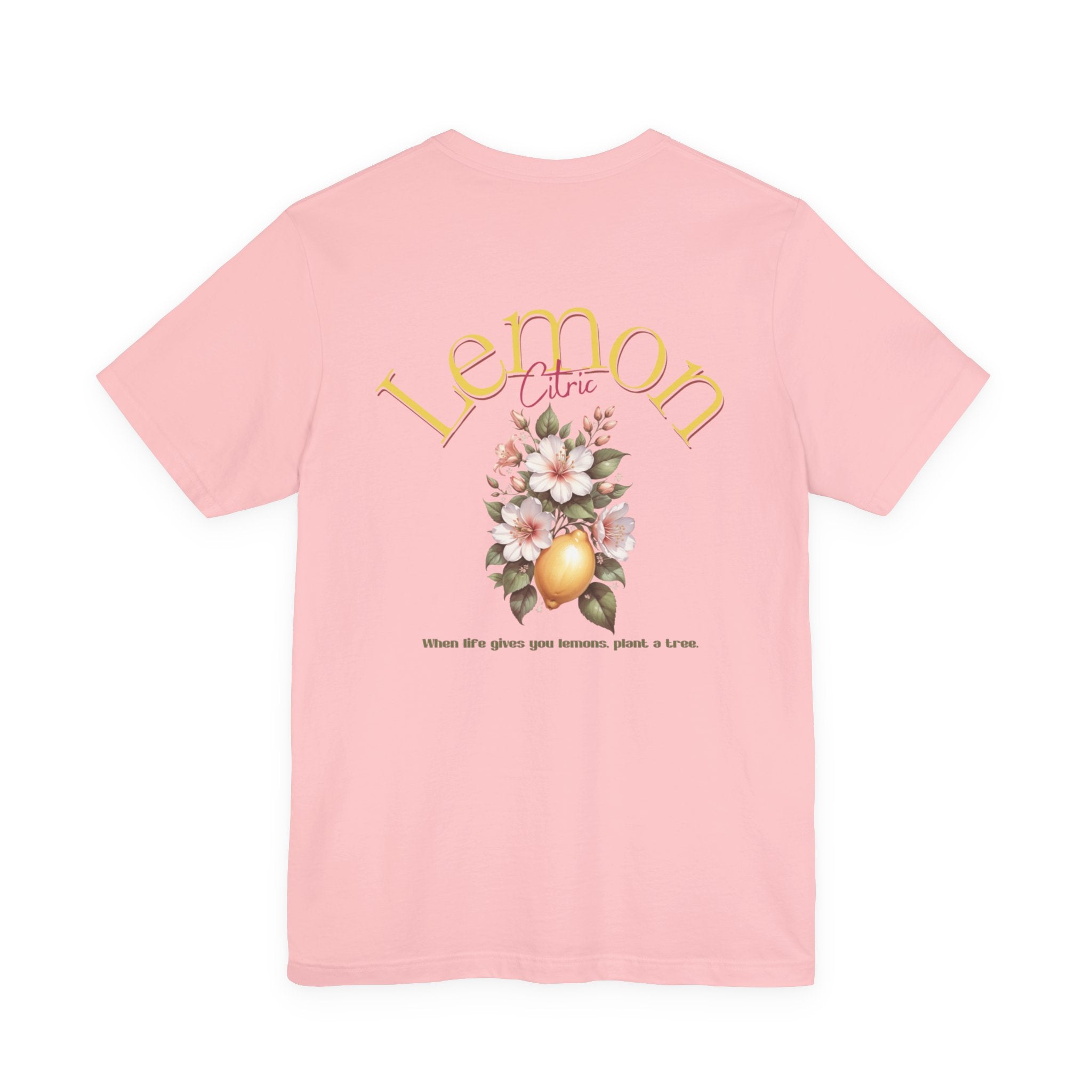 Lemon Floral Tee — Vintage Citrus Graphic Short Sleeve Shirt
