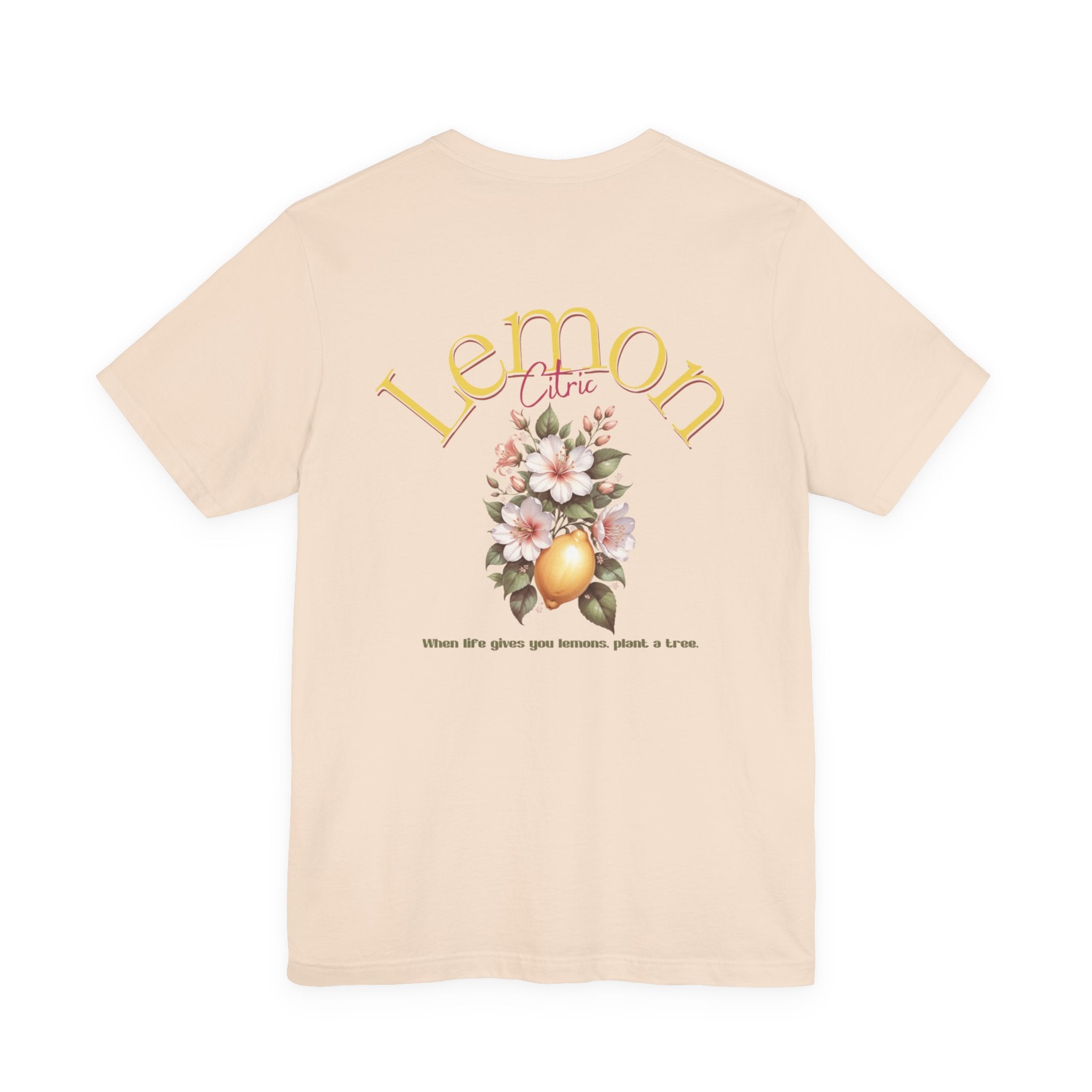 Lemon Floral Tee — Vintage Citrus Graphic Short Sleeve Shirt